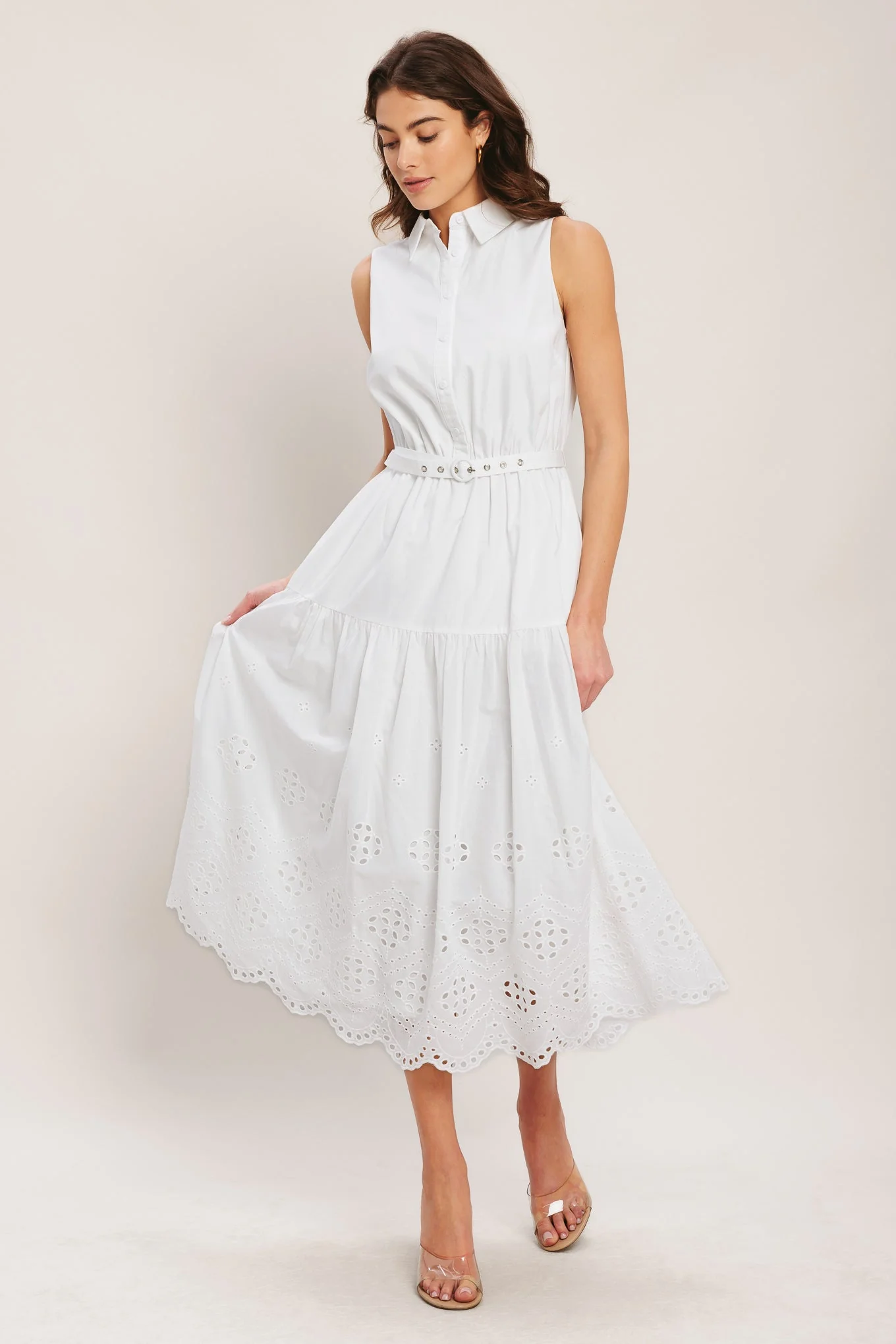 HAMPTONS SUMMER WHITE MIDI DRESS - Image 2