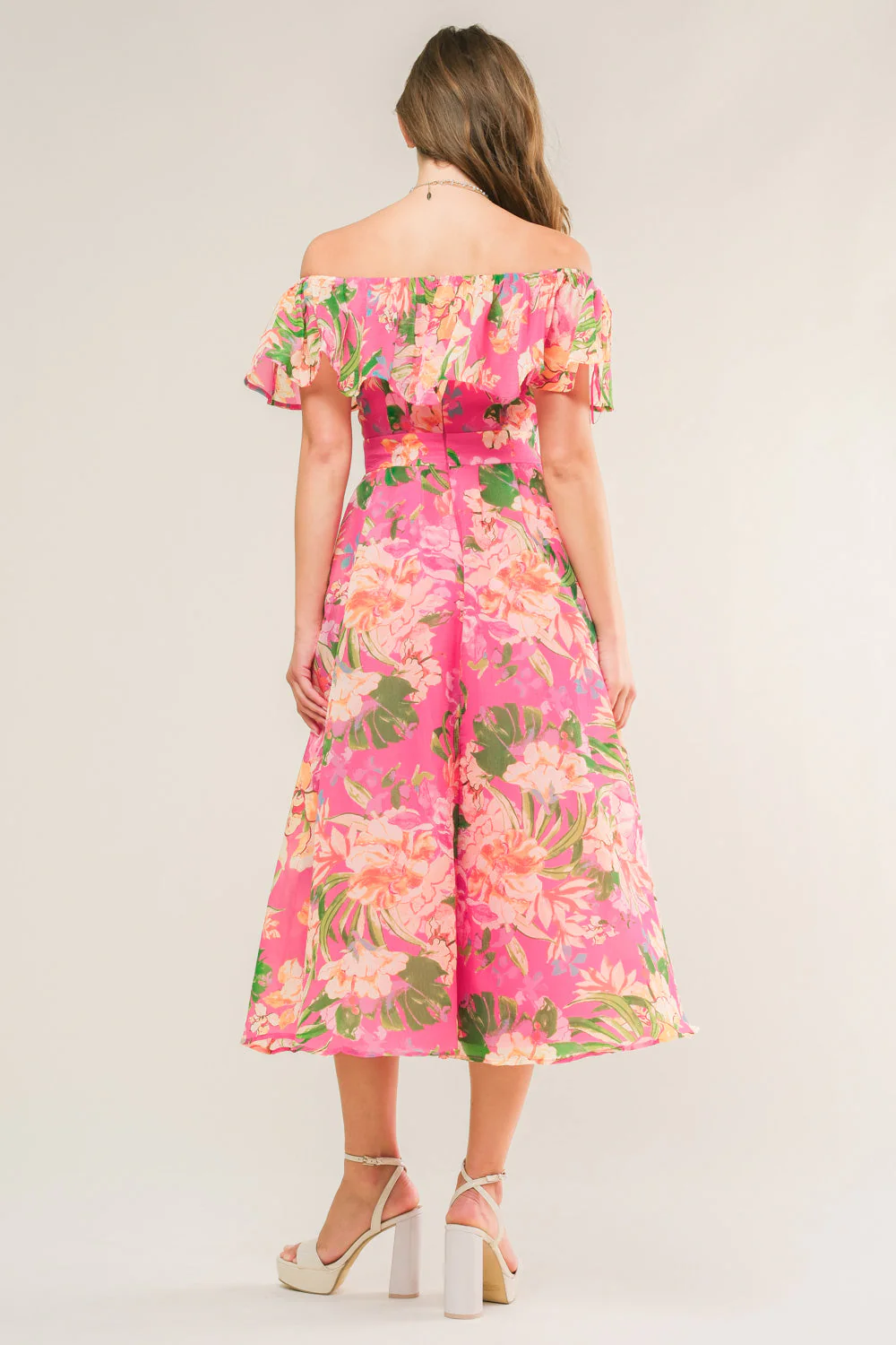 HAPPIEST HERE PINK MIDI DRESS - Image 4