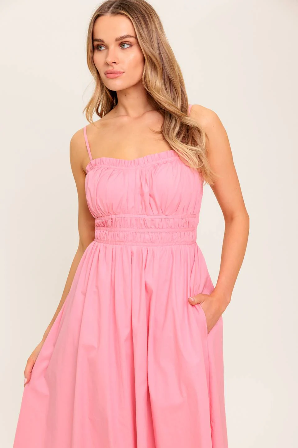 HEARTLAND SUNSET MIDI DRESS - PINK - Image 5