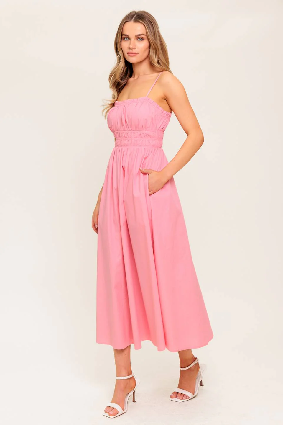 HEARTLAND SUNSET MIDI DRESS - PINK - Image 6