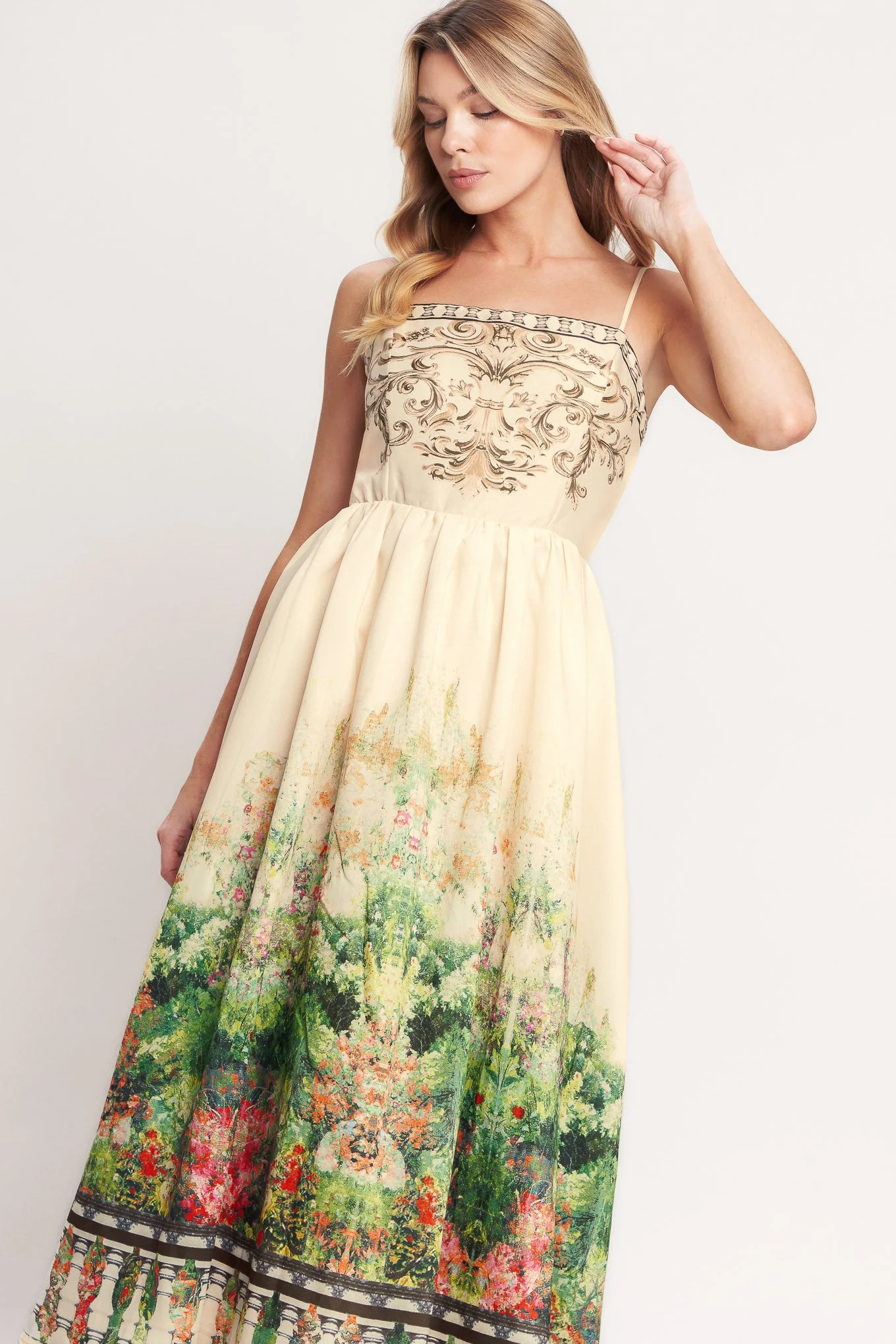HEIRLOOM BORDER PRINTED MIDI DRESS - Image 4