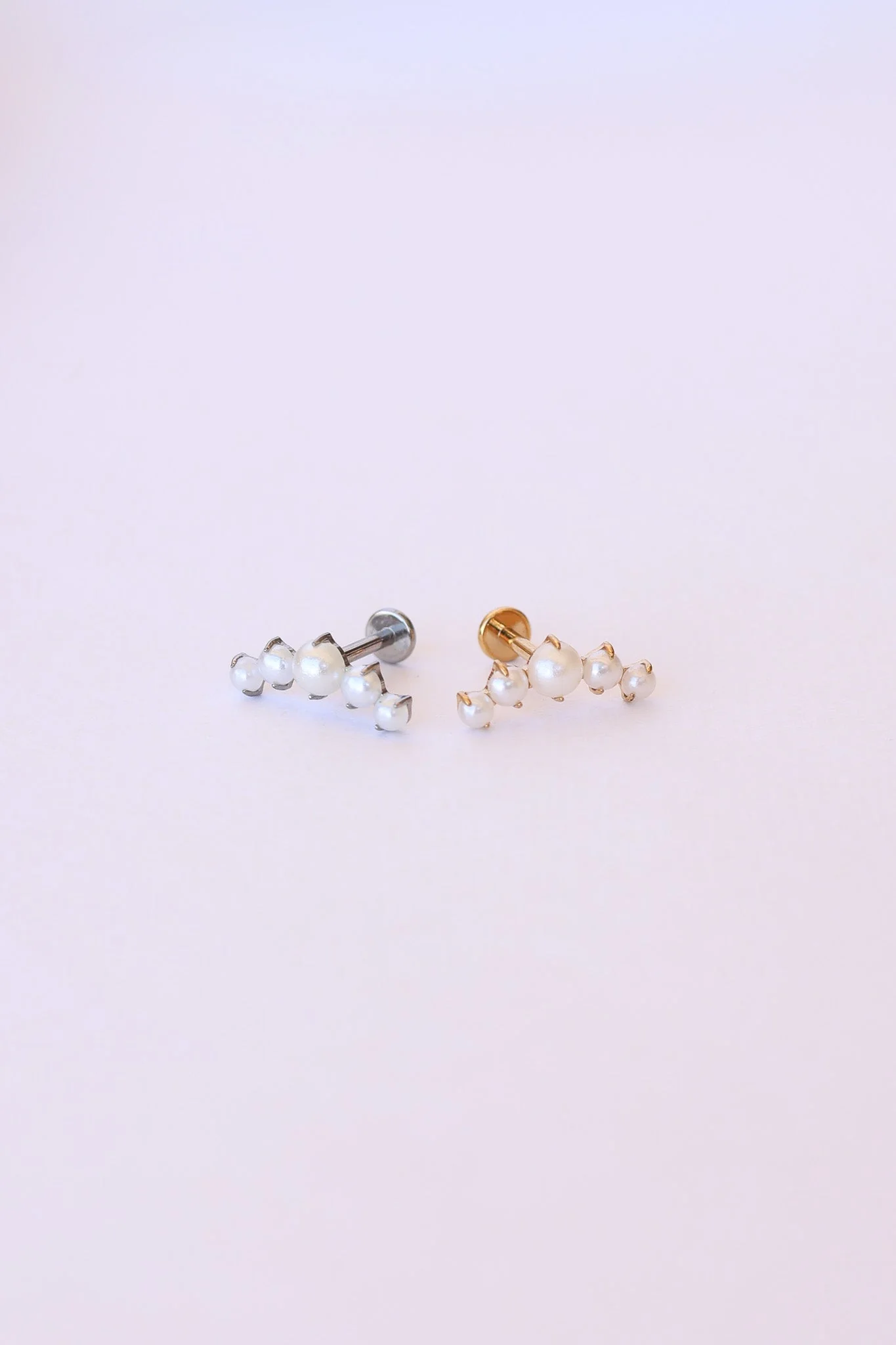 Hepburn Flat Back Pearl Stud Earring - Image 8