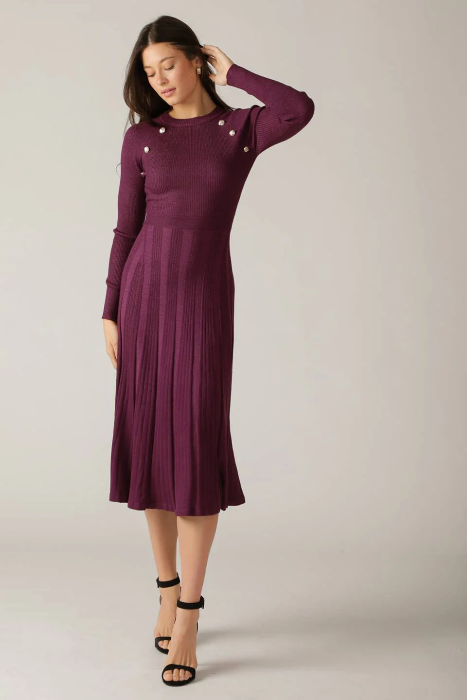 HIGH STANDARDS SWEATER MIDI DRESS - FINAL SALE - Image 3