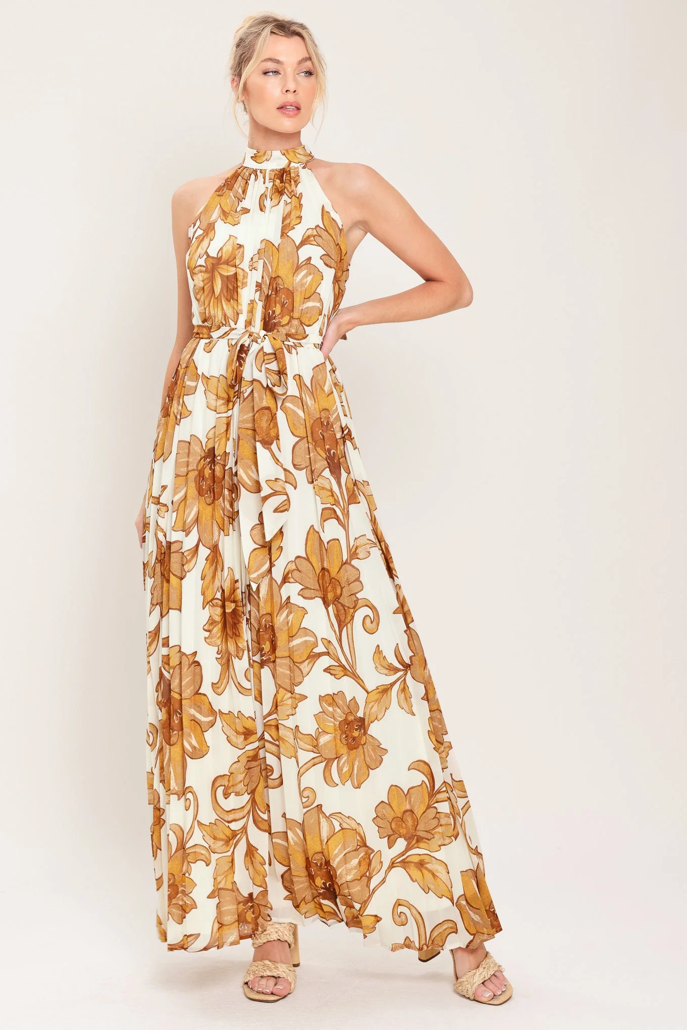 HONEY LUXE HALTER MAXI DRESS - Image 3