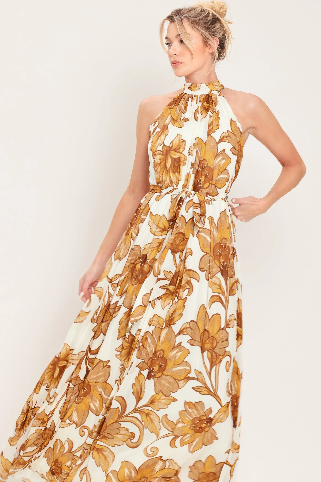 HONEY LUXE HALTER MAXI DRESS - Image 4
