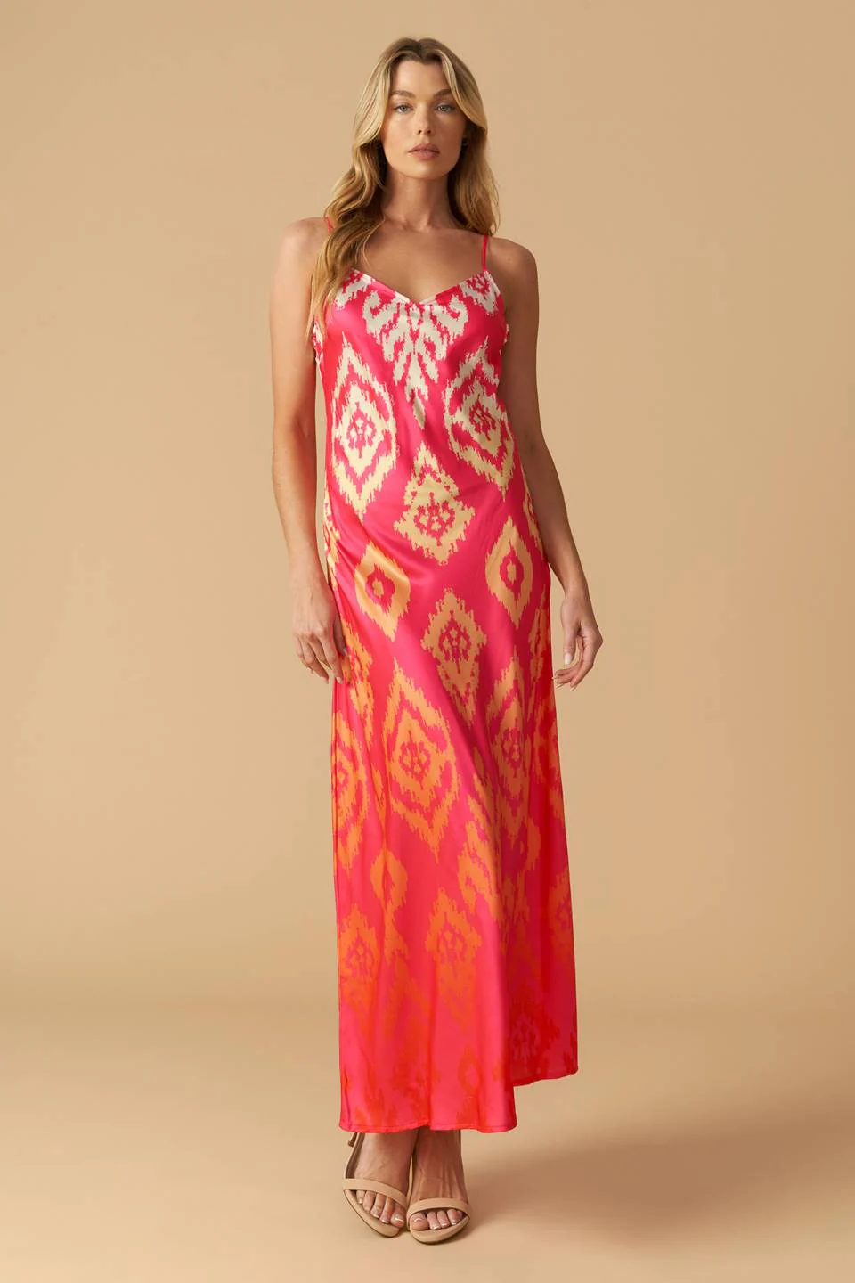 INDIE PINK IKAT SLIP DRESS - Image 6