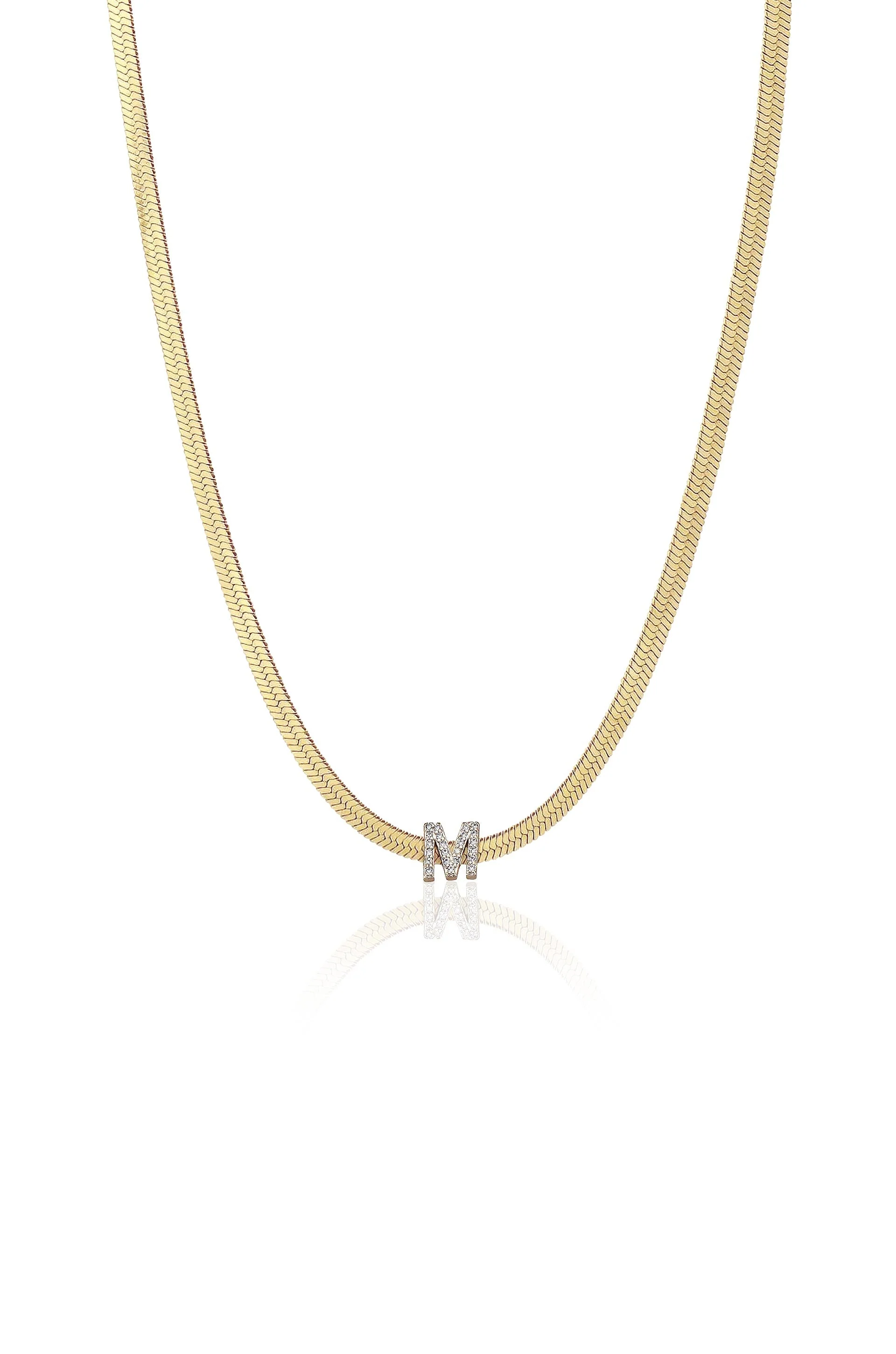Initial Herringbone Necklace - Image 18