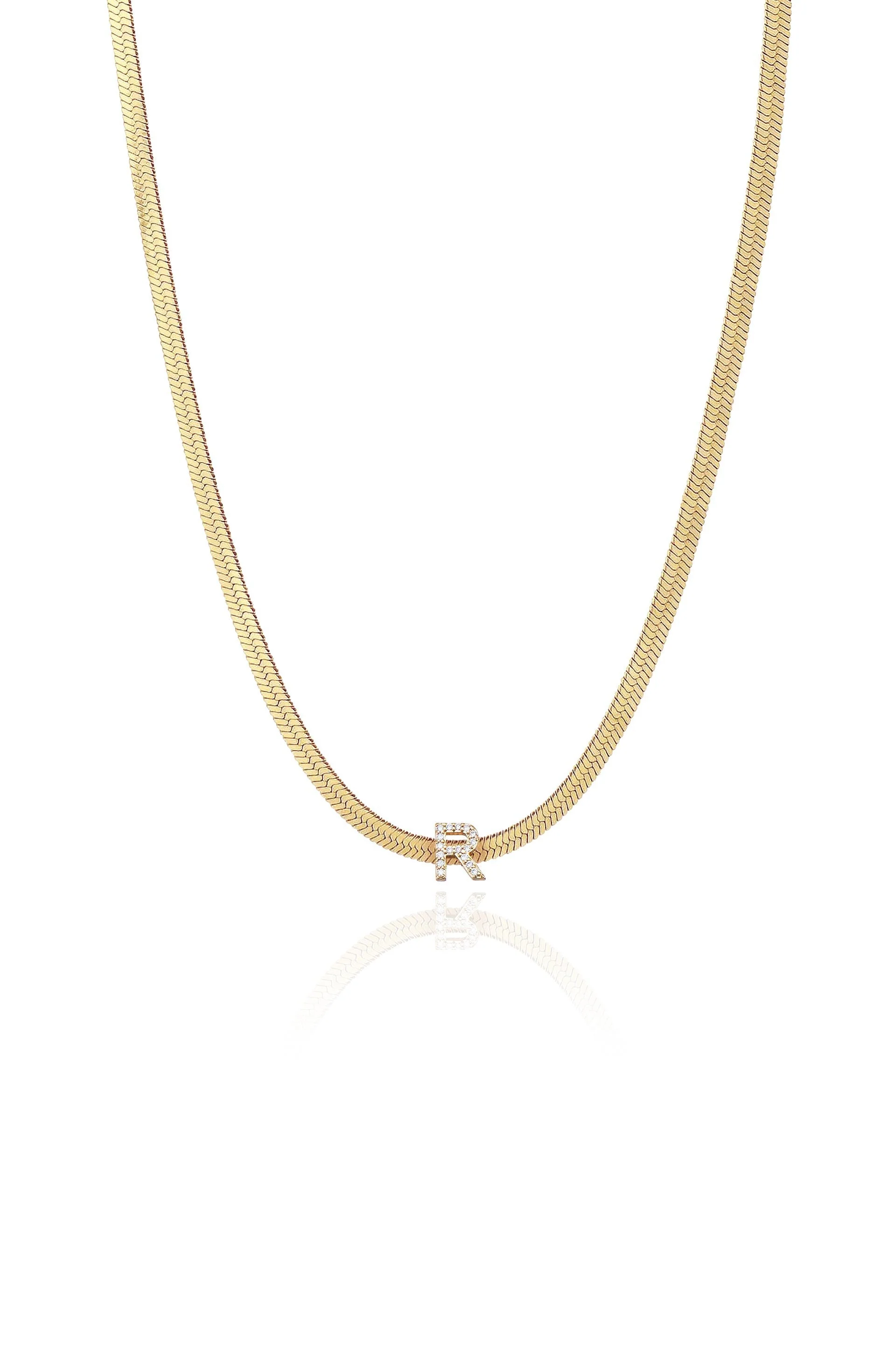 Initial Herringbone Necklace - Image 22