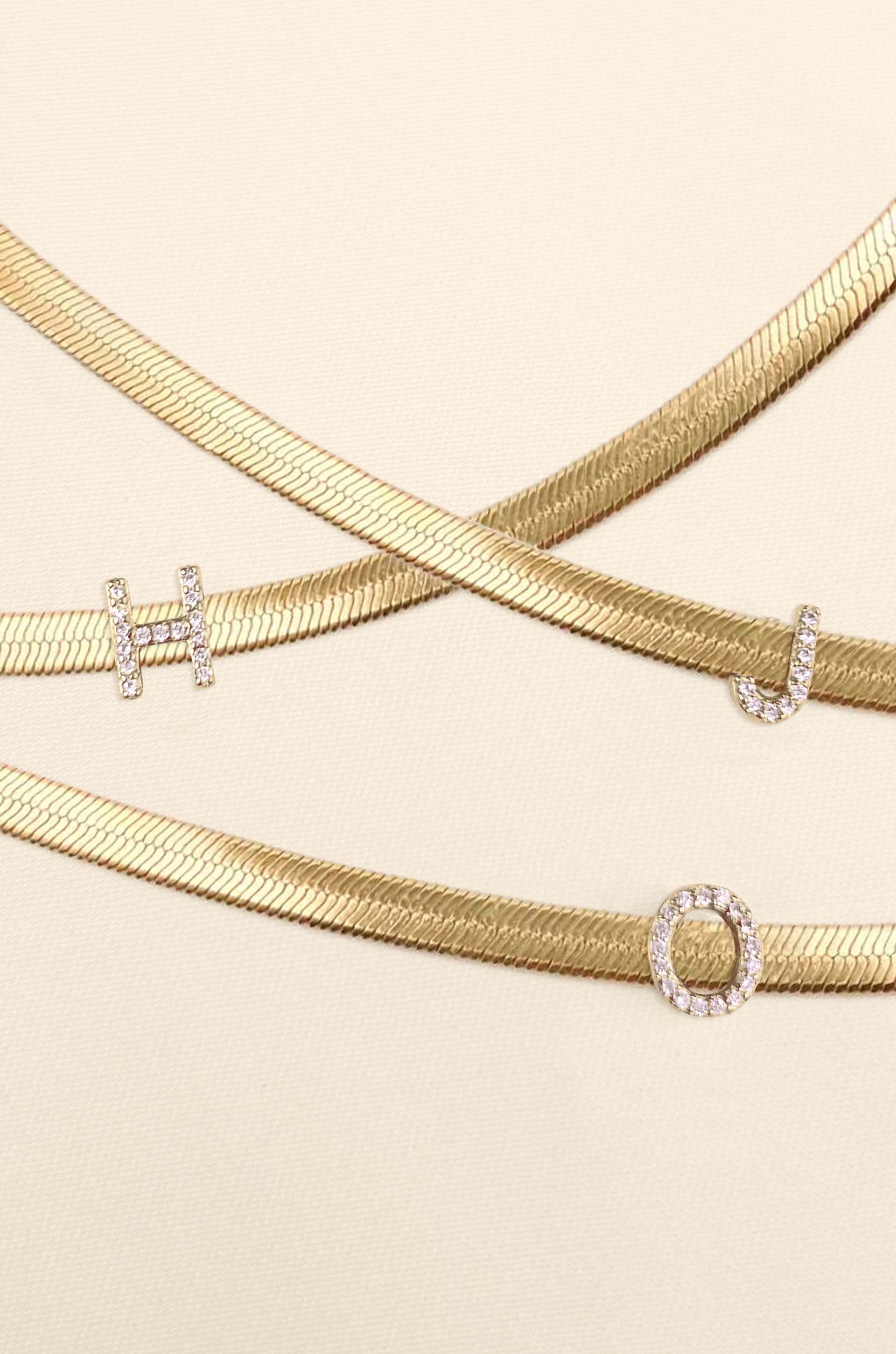 Initial Herringbone Necklace - Image 6