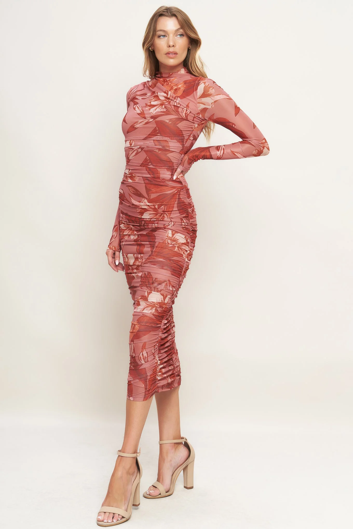 Size Small, INSTA WORTHY SIENNA POWER MESH MIDI DRESS - FINAL SALE - Image 6