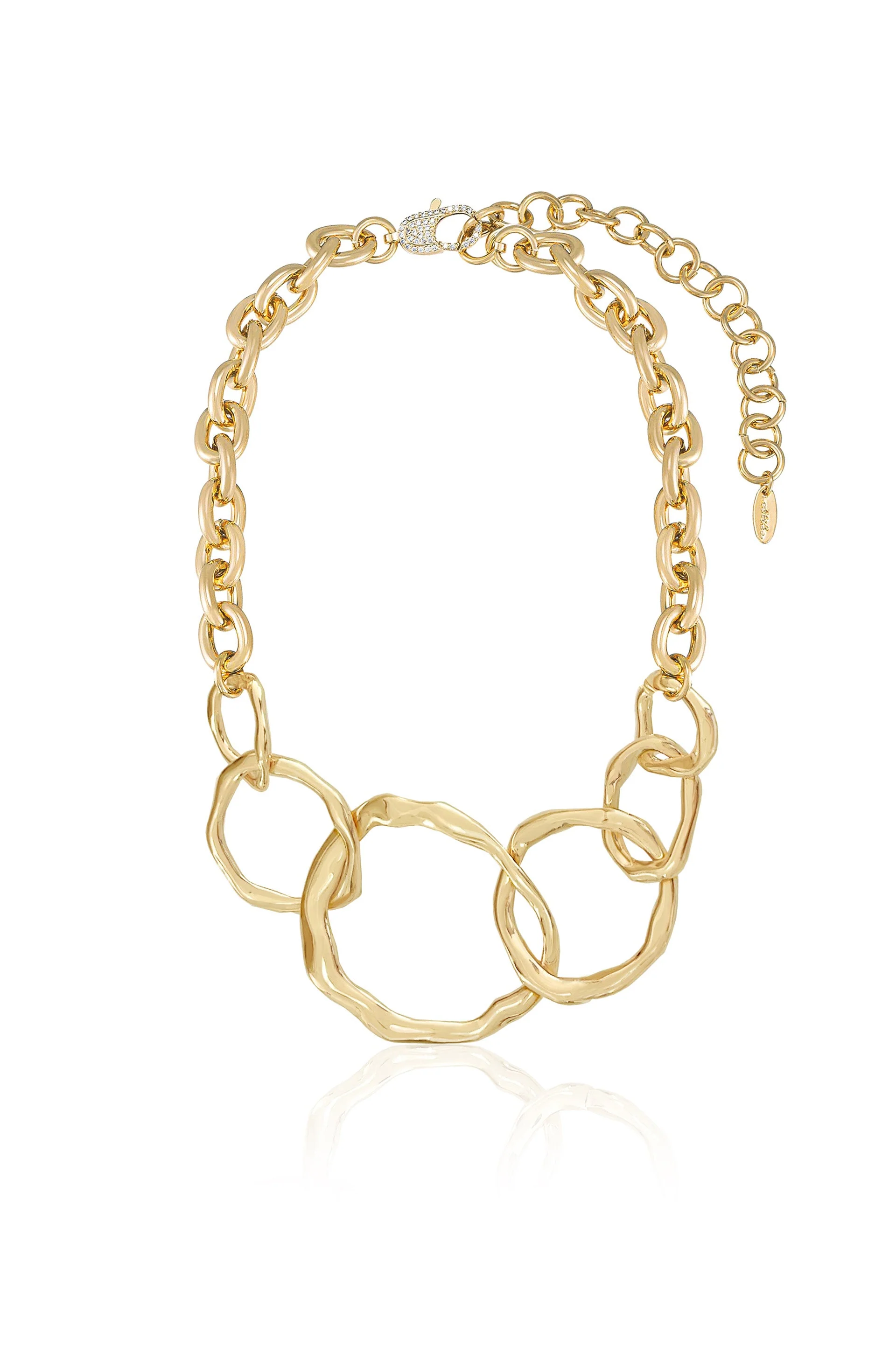Interlocking Golden Chain Necklace - Image 3