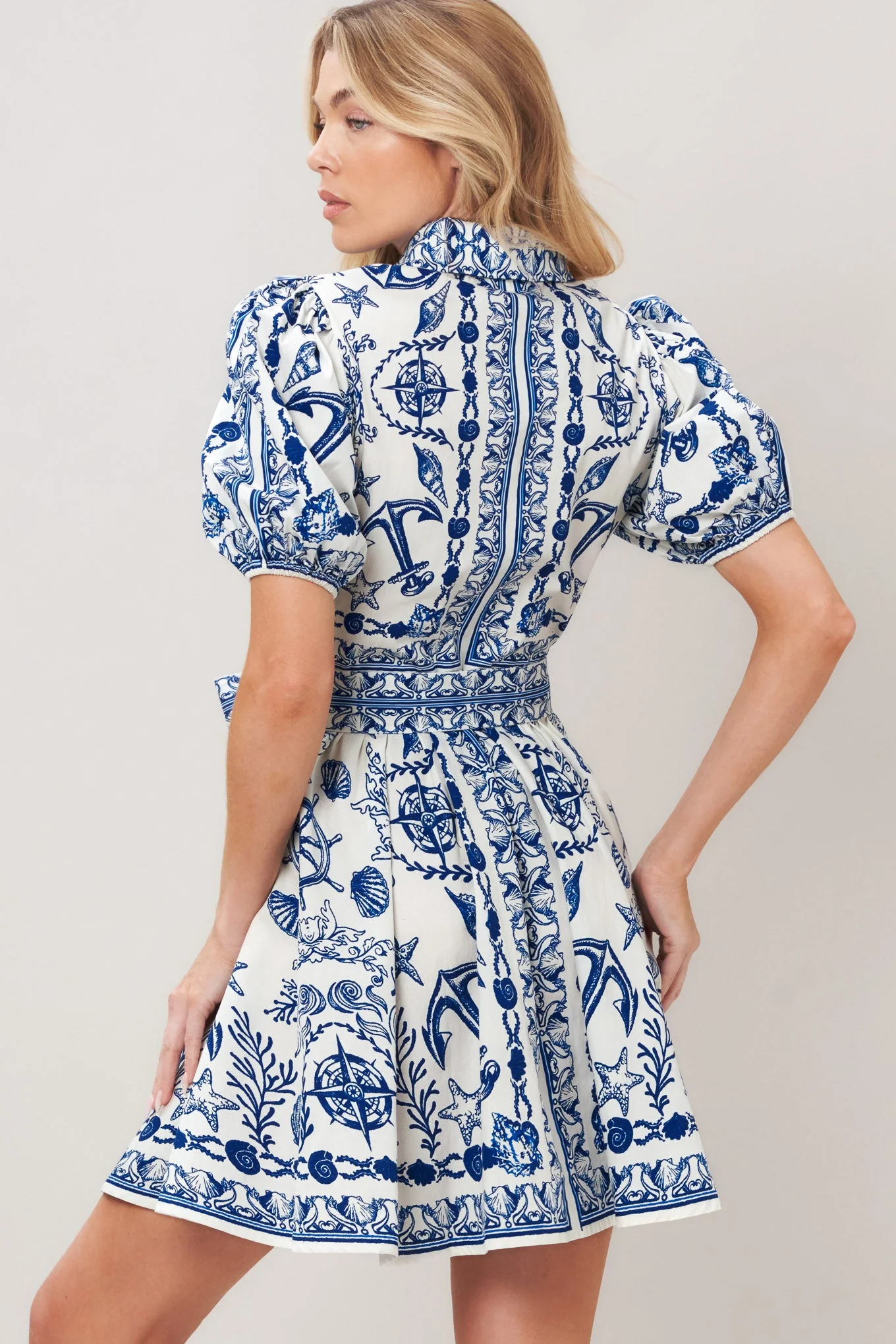 ISLAND PULSE BLUE MINI DRESS - Image 2
