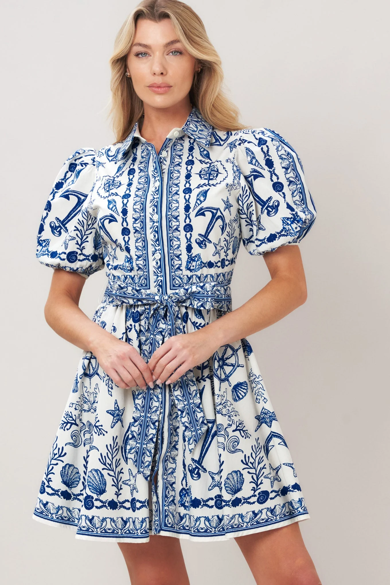 ISLAND PULSE BLUE MINI DRESS - Image 3