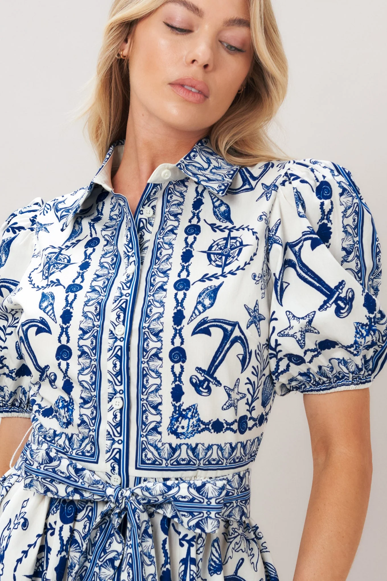 ISLAND PULSE BLUE MINI DRESS - Image 5