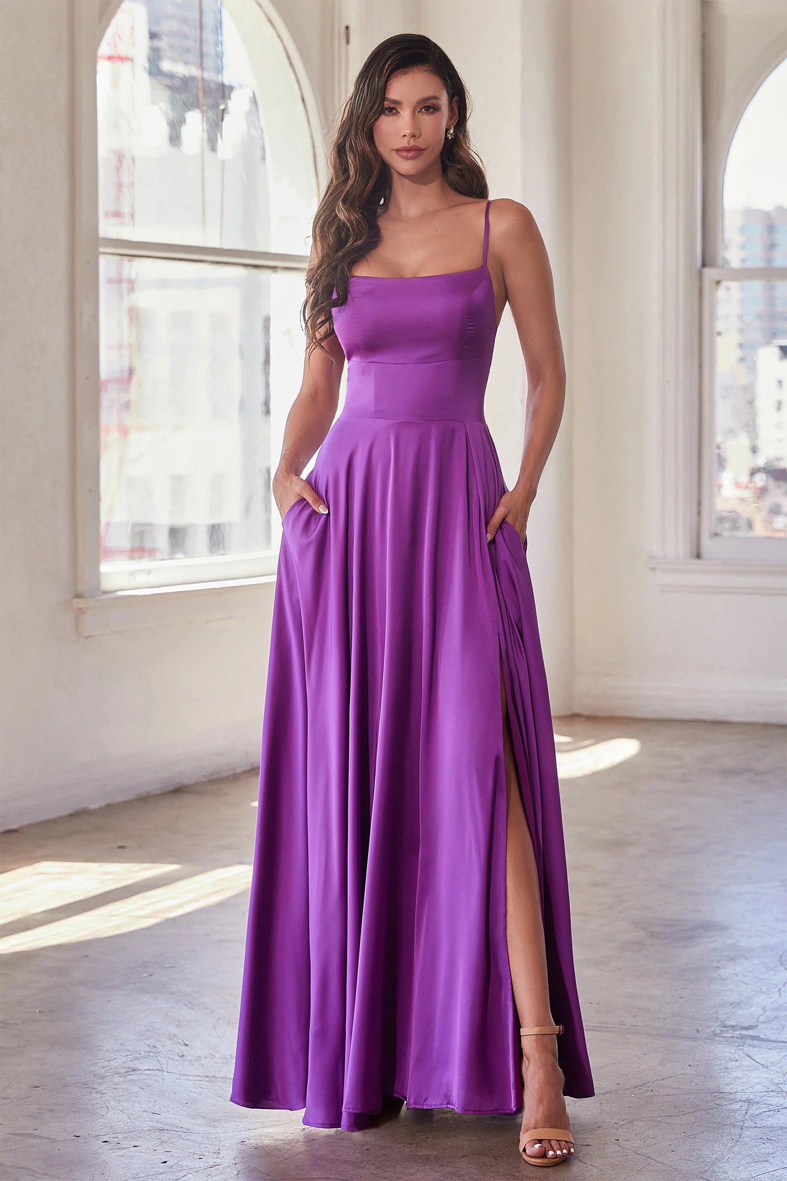 Justine Gown - Satin A-Line Gown - Image 10