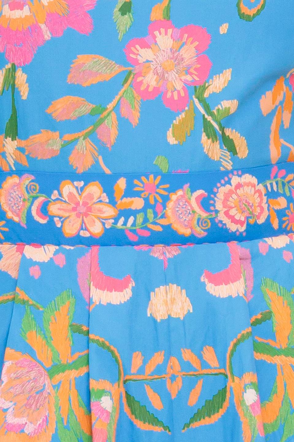 KENDALL FLORAL PRINTED ROMPER - BLUE - Image 8