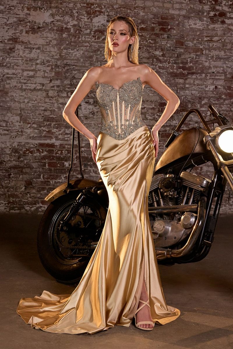 KIMORA GOWN - CRYSTAL CORSET SATIN DRESS - Image 23