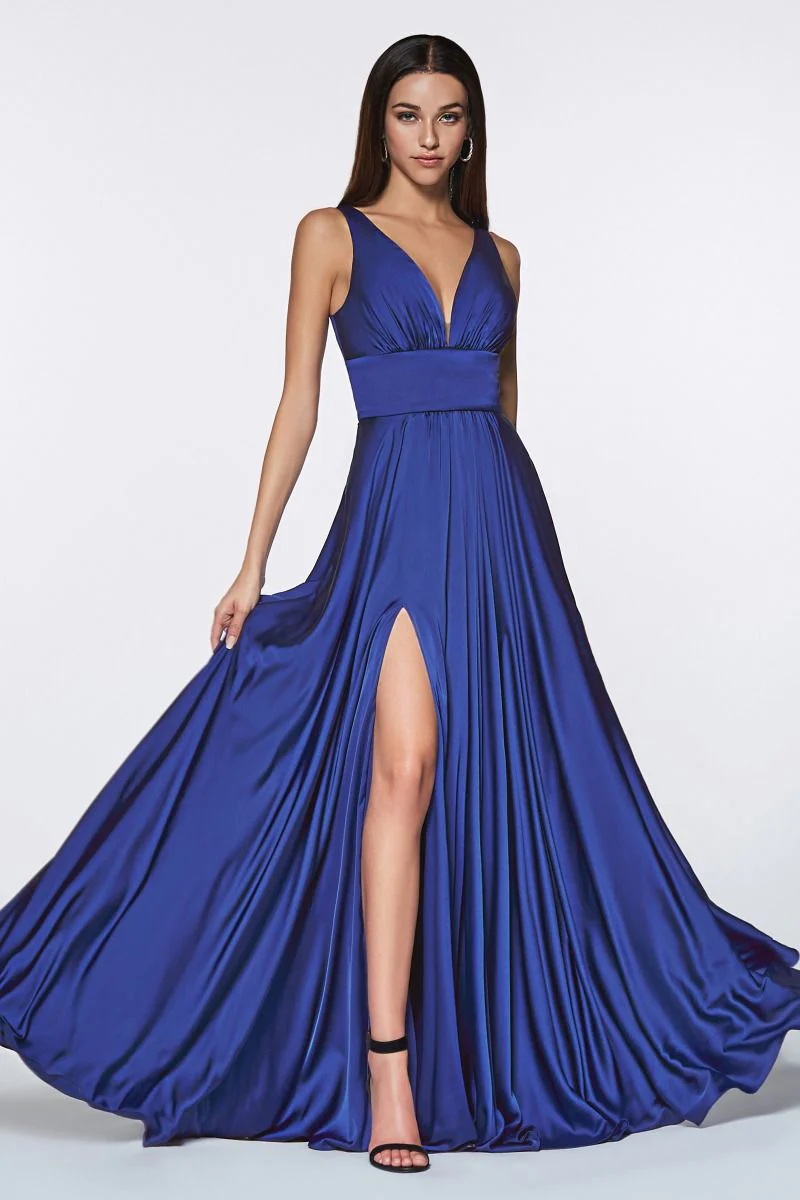 Kinsley Gown - Soft Satin A-line Dress - Image 16