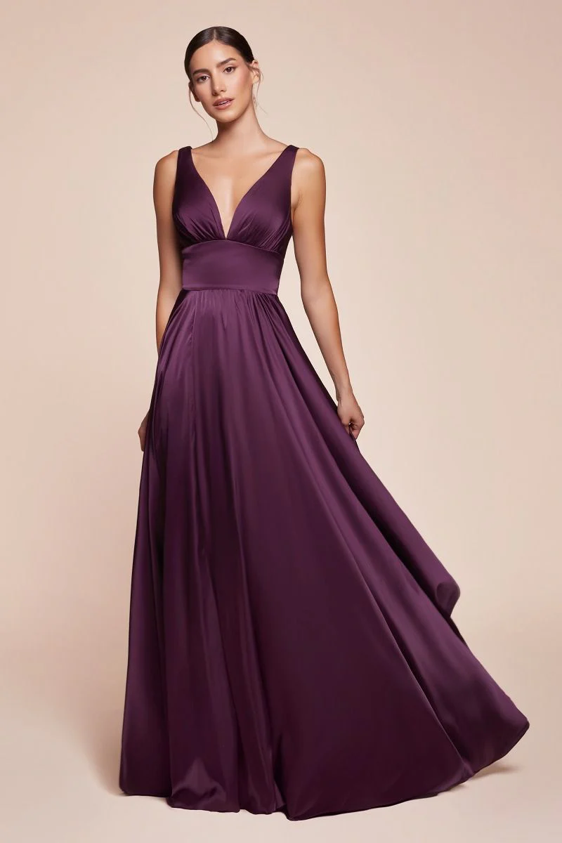 Kinsley Gown - Soft Satin A-line Dress - Image 24