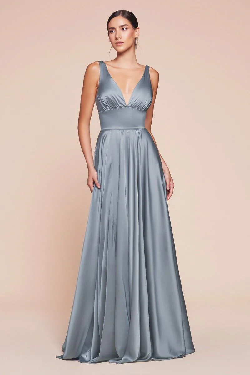 Kinsley Gown - Soft Satin A-line Dress - Image 3