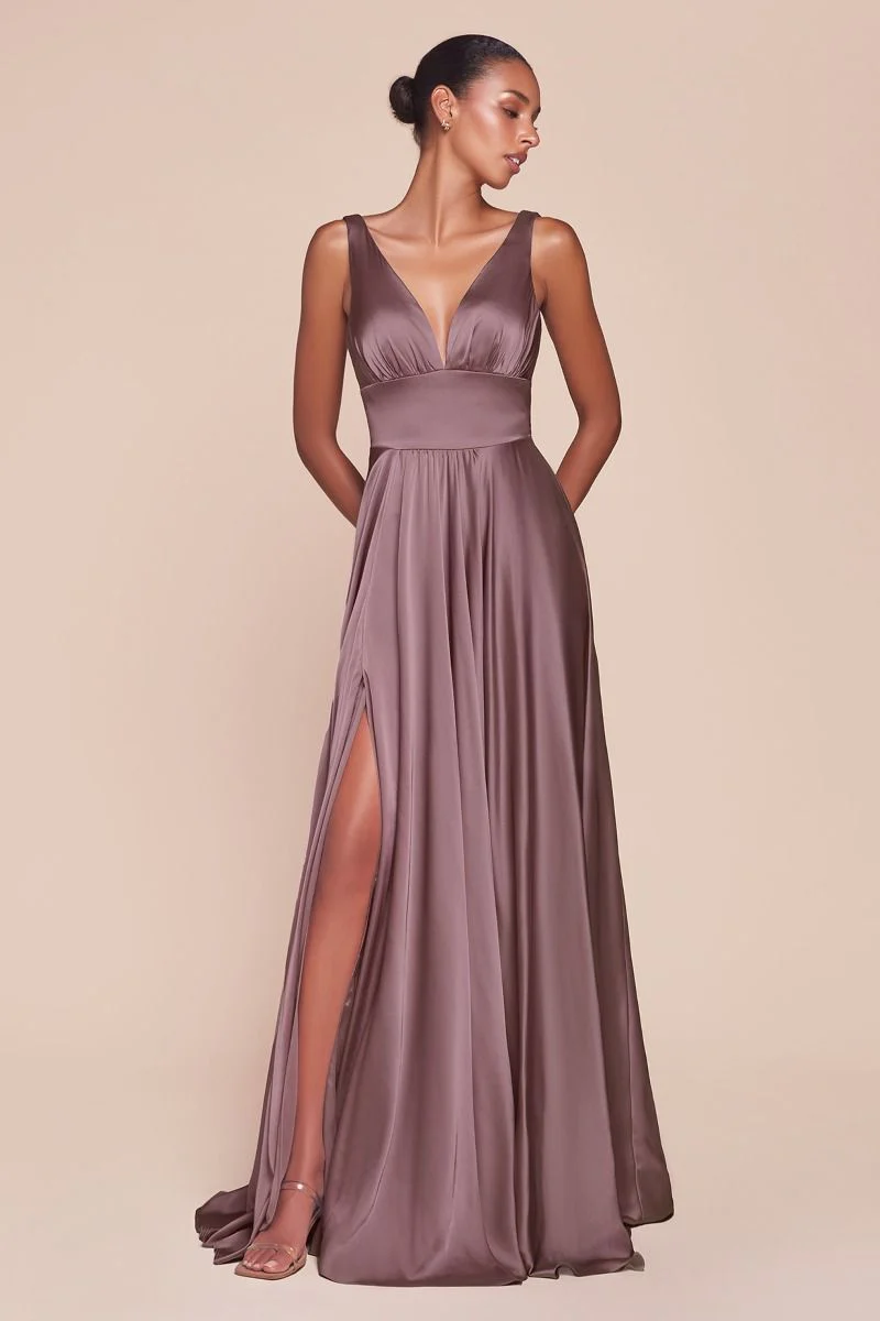 Kinsley Gown - Soft Satin A-line Dress - Image 9