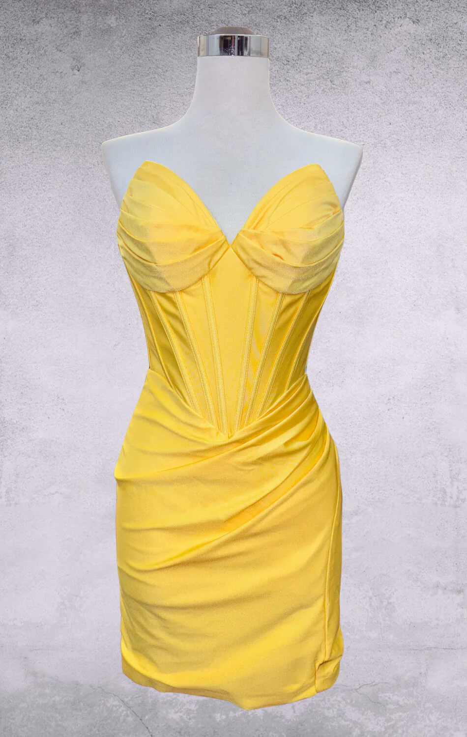 KNOX MINI DRESS - STRAPLESS SATIN COCKTAIL DRESS - Image 11