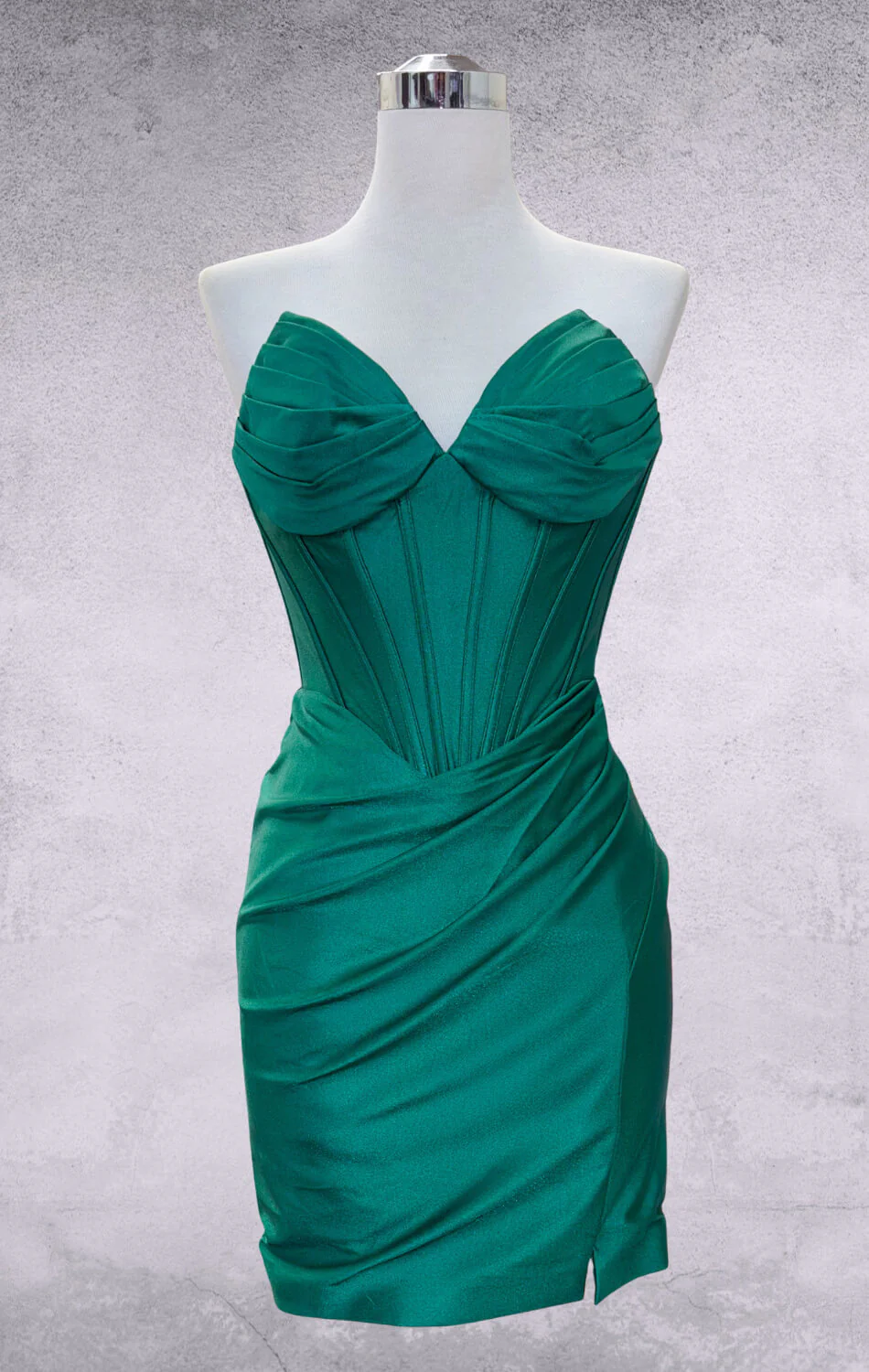 KNOX MINI DRESS - STRAPLESS SATIN COCKTAIL DRESS - Image 4