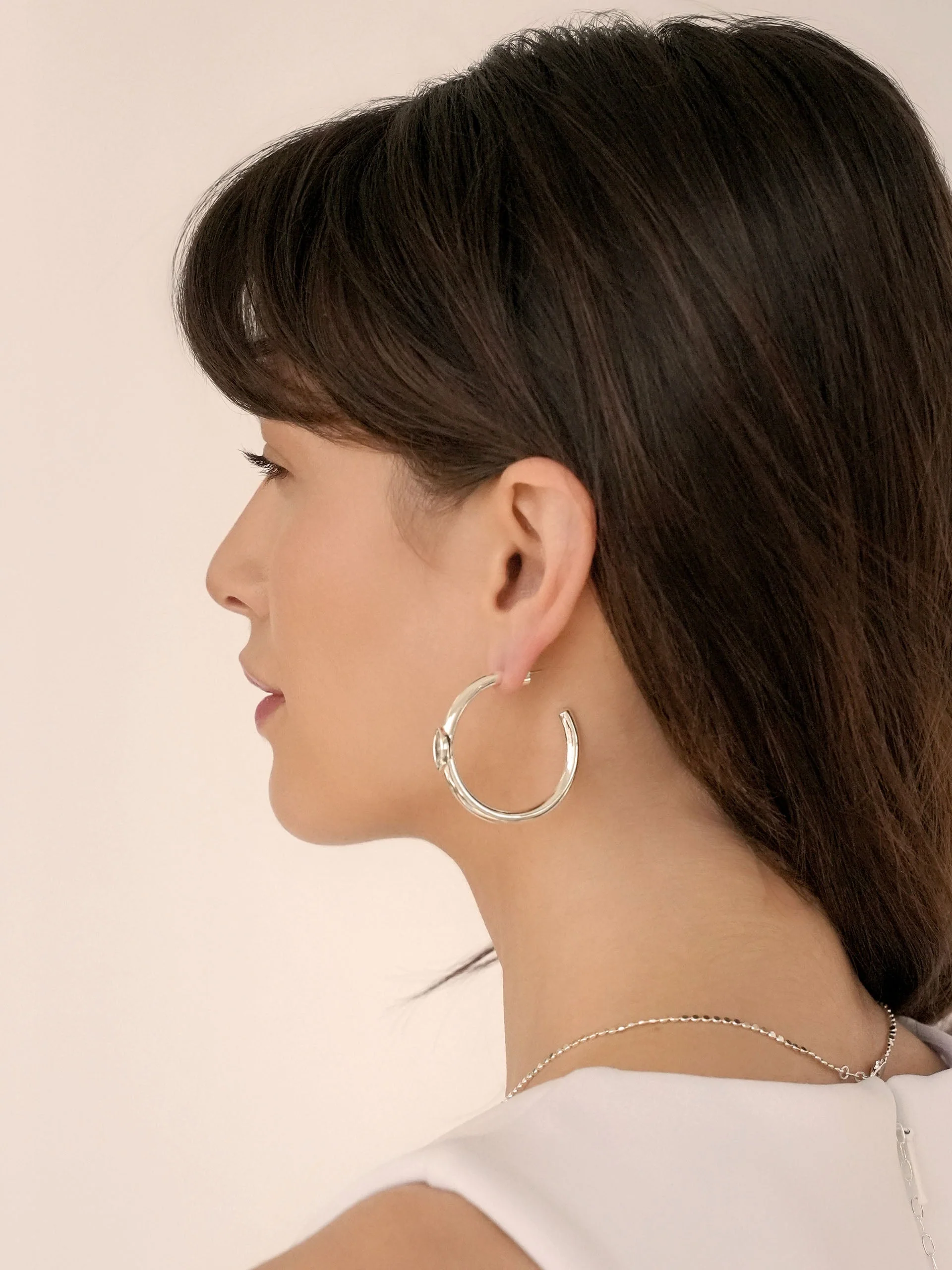 Large Marquise Crystal Hoops - Image 6