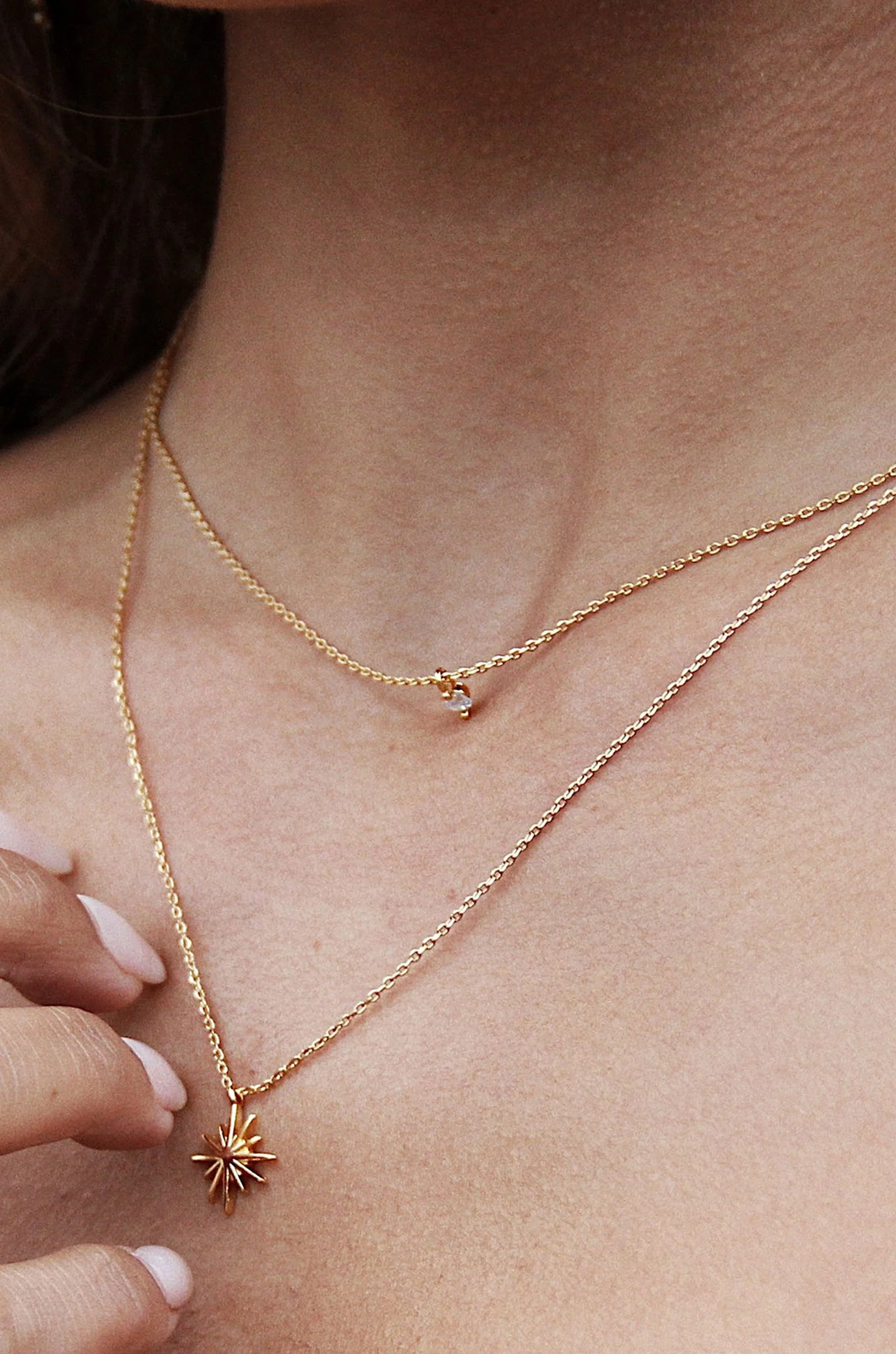 Layered Starburst Crystal Necklace - Image 2