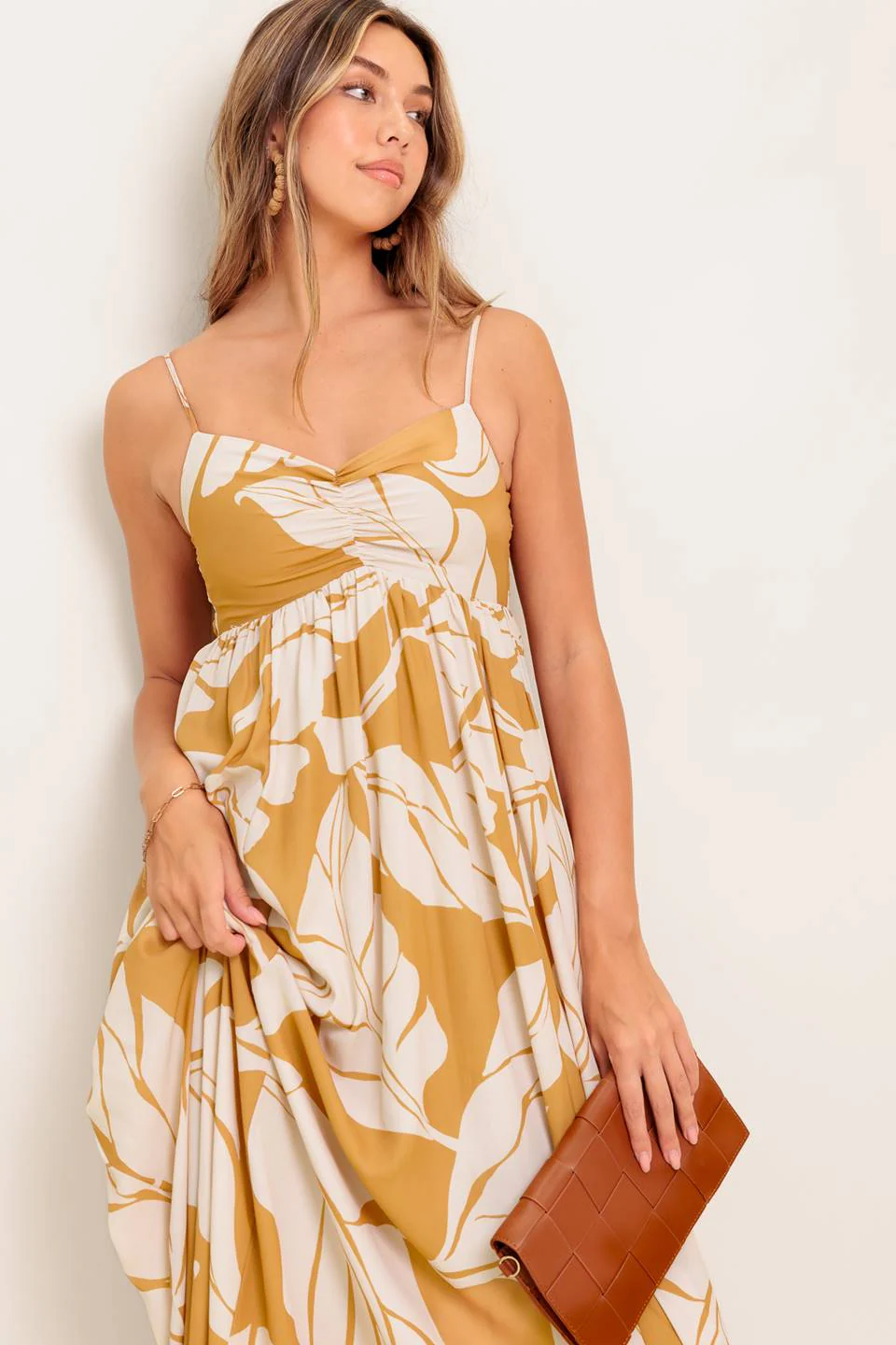LEAF PRINT SUMMER MAXI DRESS - Image 4