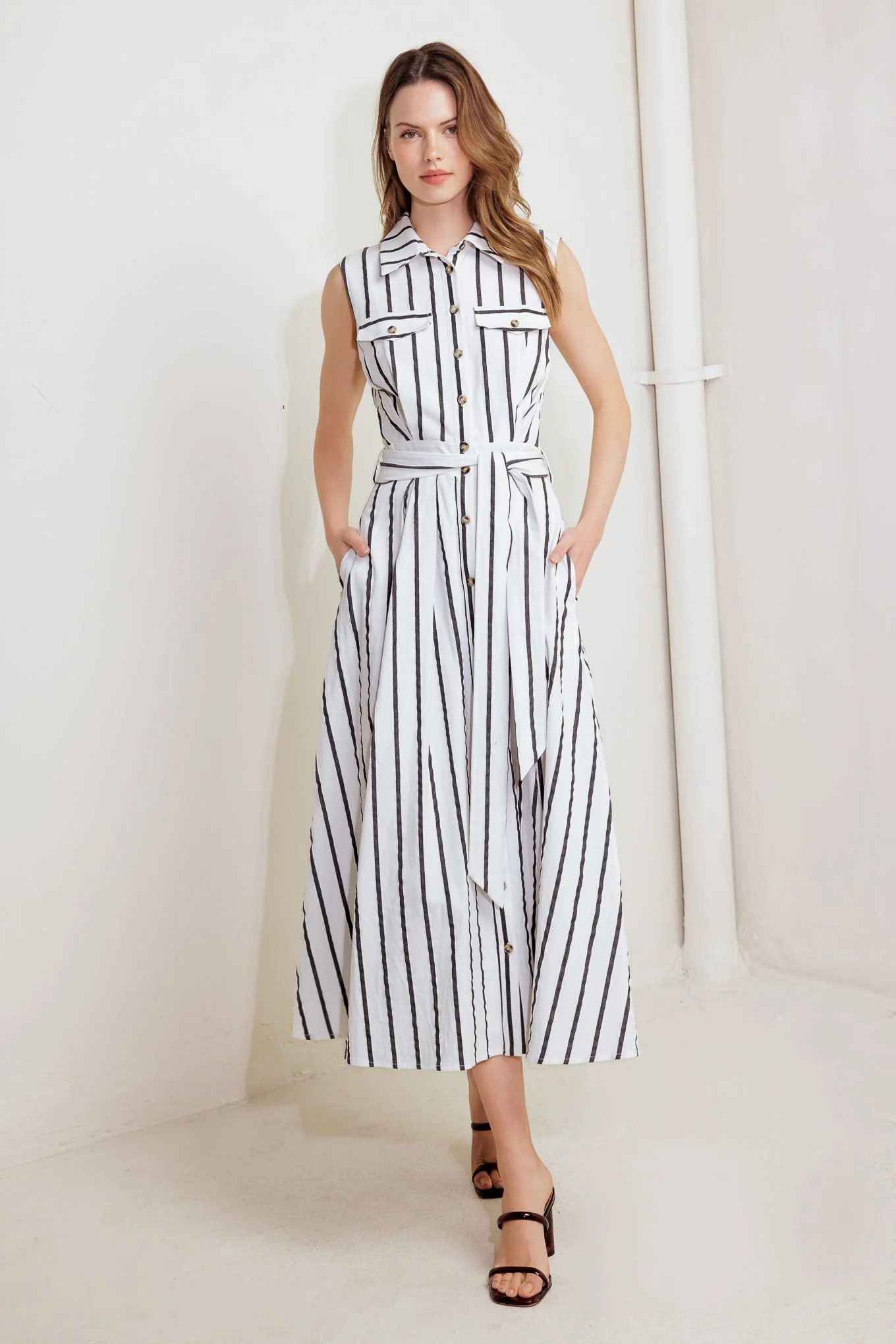 LEXINGTON STRIPE MIDI DRESS - FINAL SALE