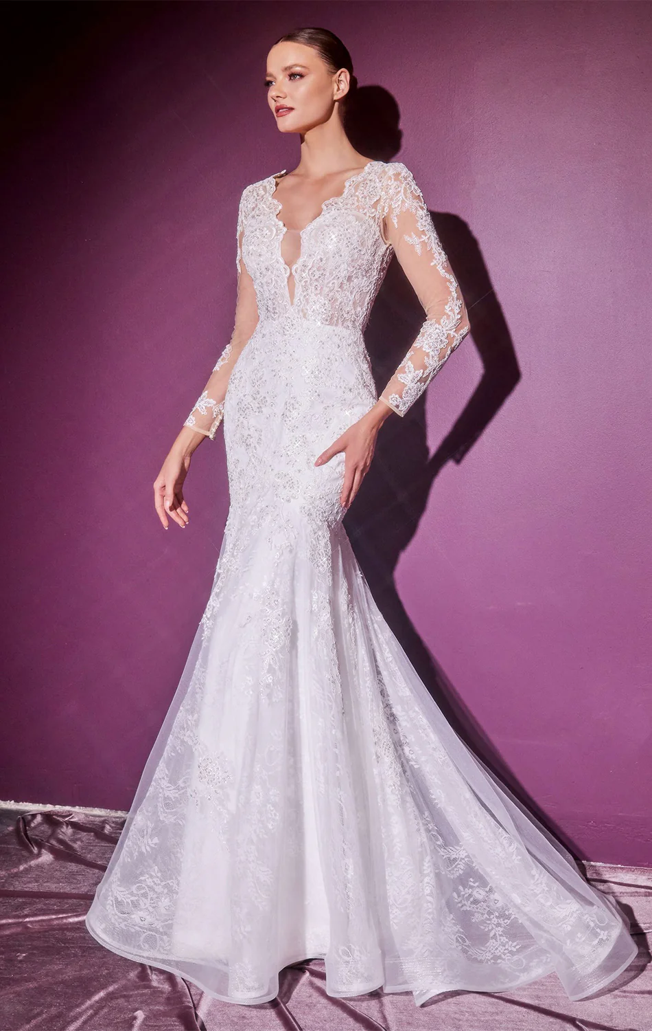 LILIBET GOWN - LAYERED LACE MERMAID BRIDAL GOWN - Image 3