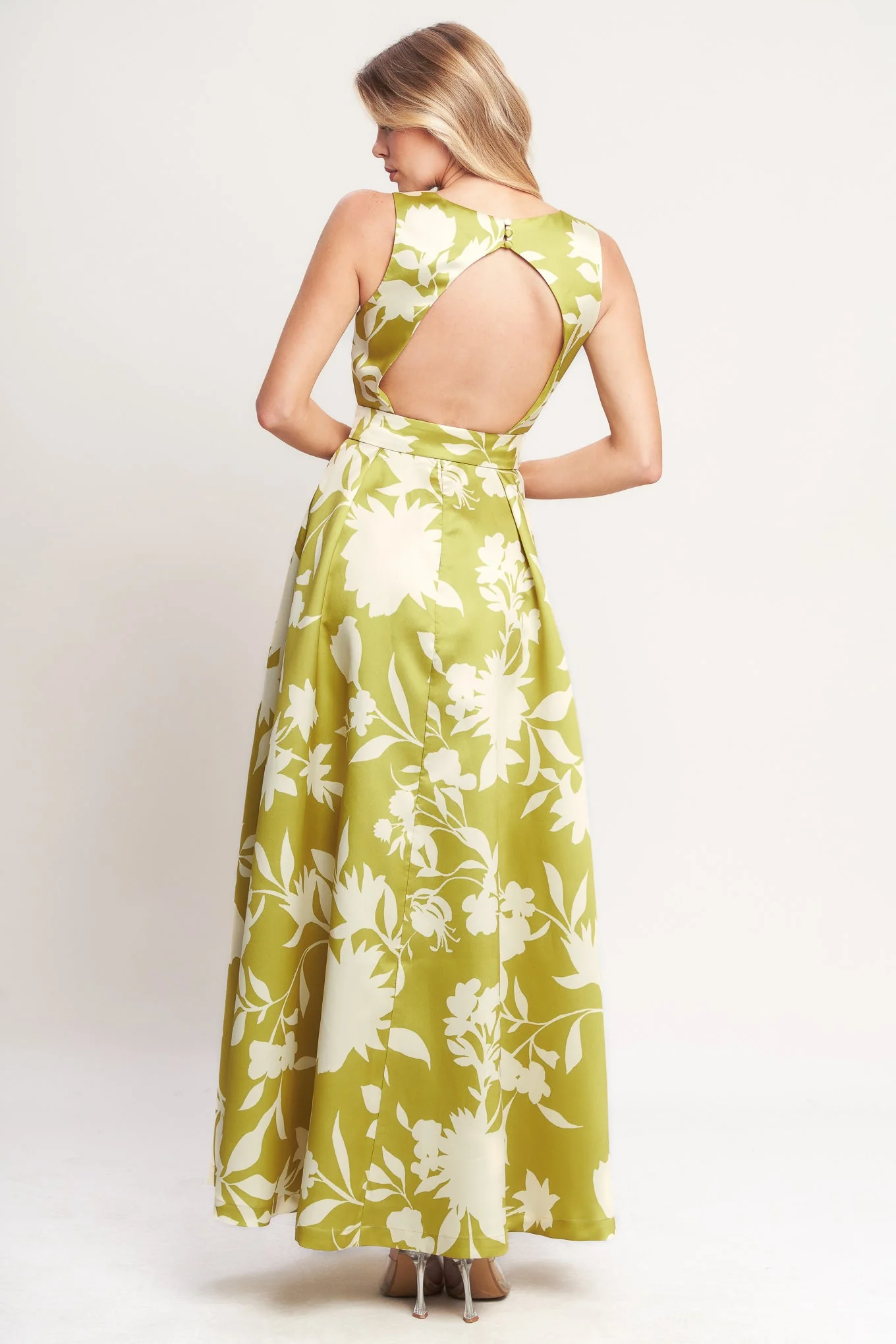 LIME FLORAL MAXI DRESS - FINAL SALE - Image 2
