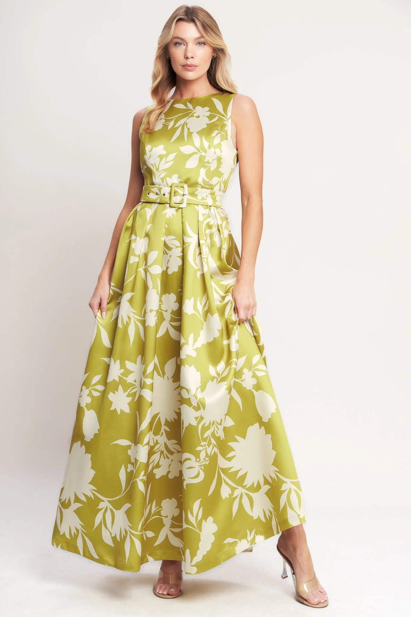 LIME FLORAL MAXI DRESS - FINAL SALE - Image 3