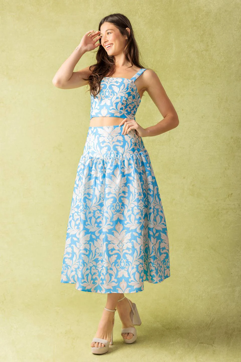 LITTLE MOMENTS WOVEN TOP AND SKIRT SET - Image 3