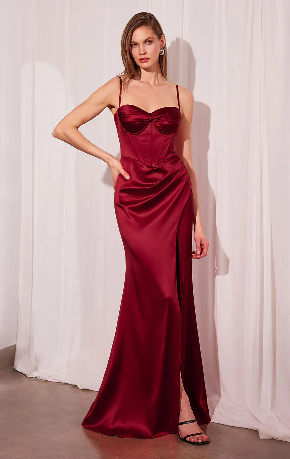 Liv Maxi Dress - Corset Style Long Satin Dress - Image 4
