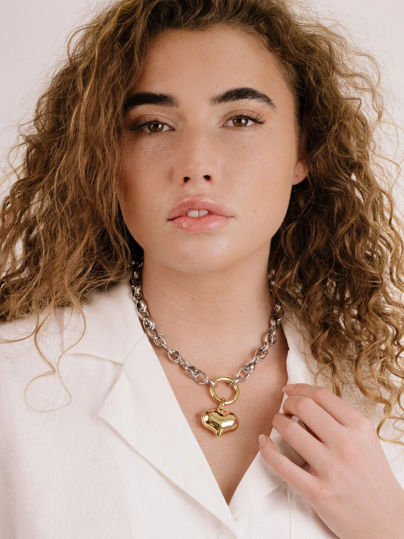 Locked in Mixed Metal Heart Necklace - Image 5