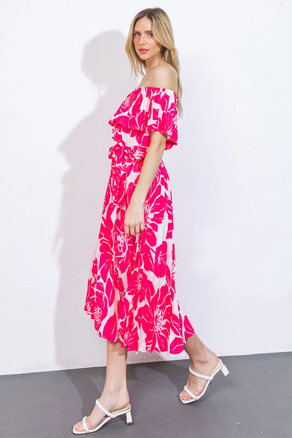 LOVE SCRIPT WOVEN MIDI DRESS - Image 4