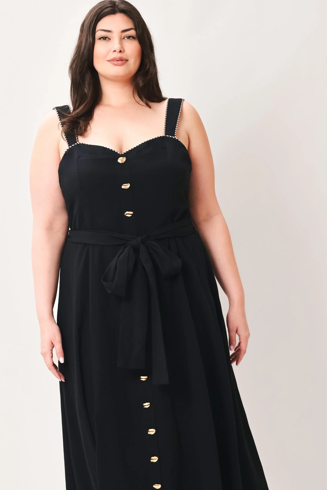 LOVELY NOIR BLACK MIDI DRESS - Image 12