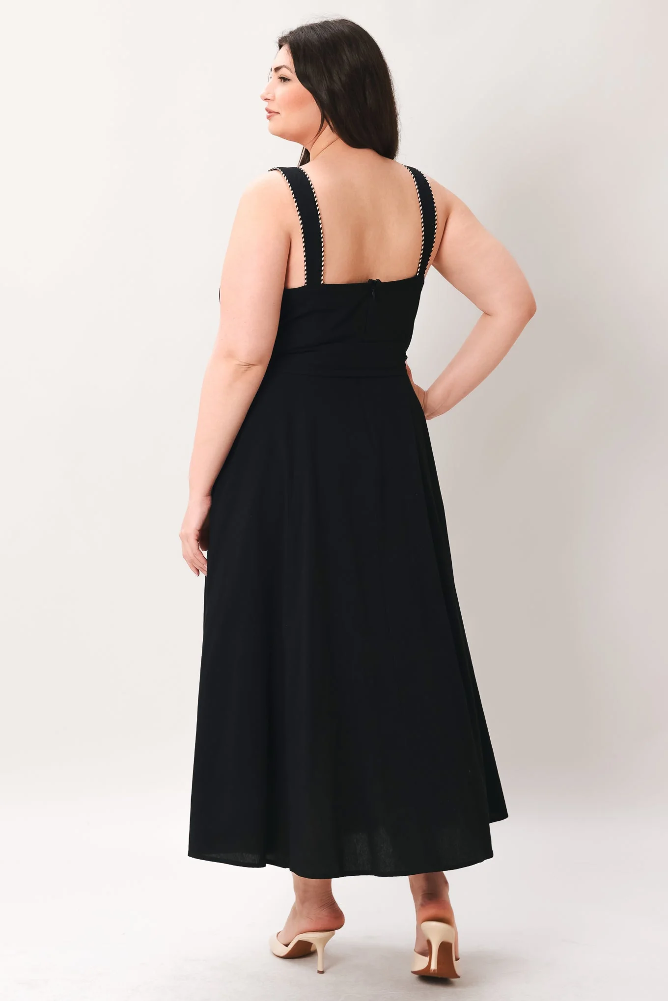 LOVELY NOIR BLACK MIDI DRESS - Image 14