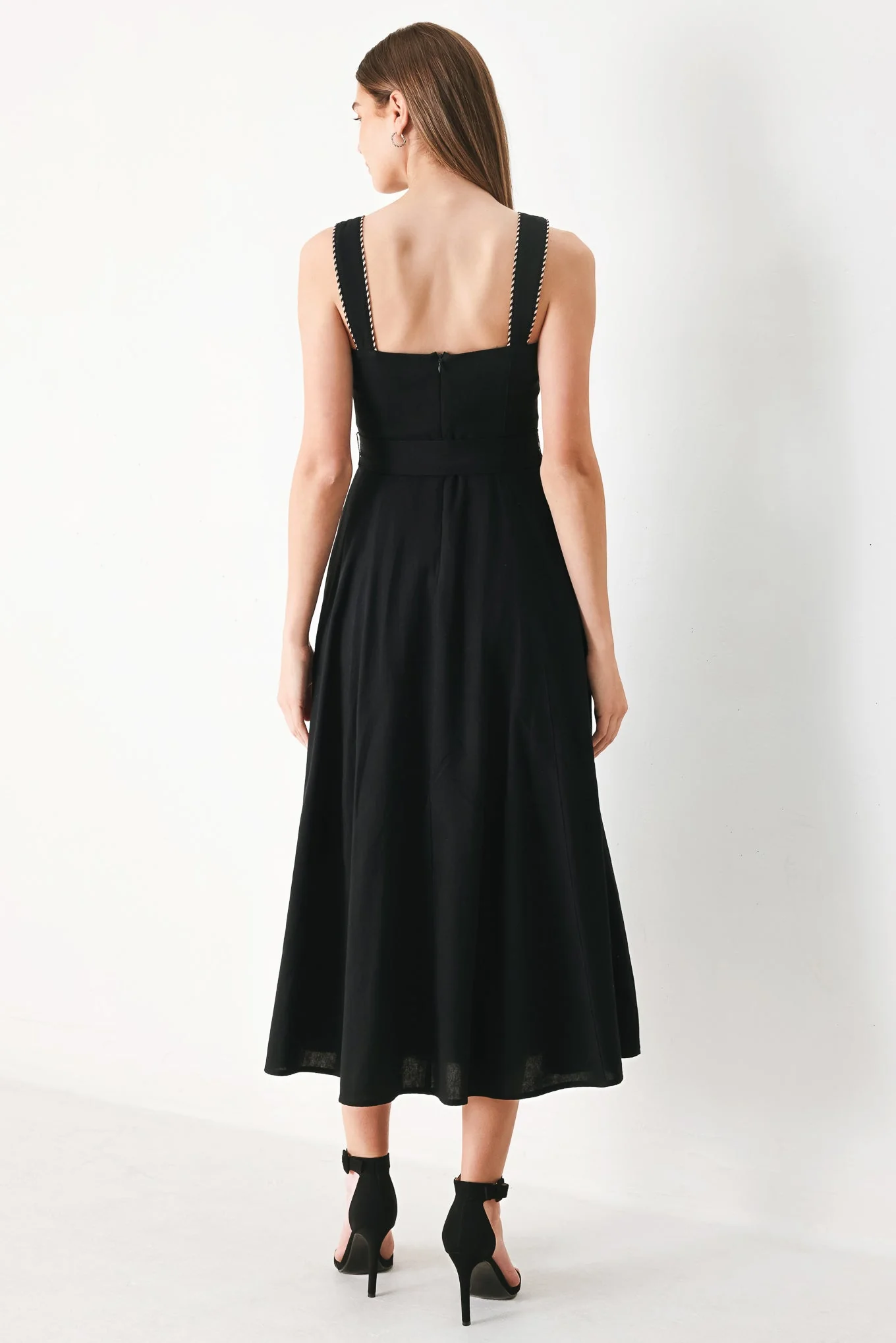 LOVELY NOIR BLACK MIDI DRESS - Image 7