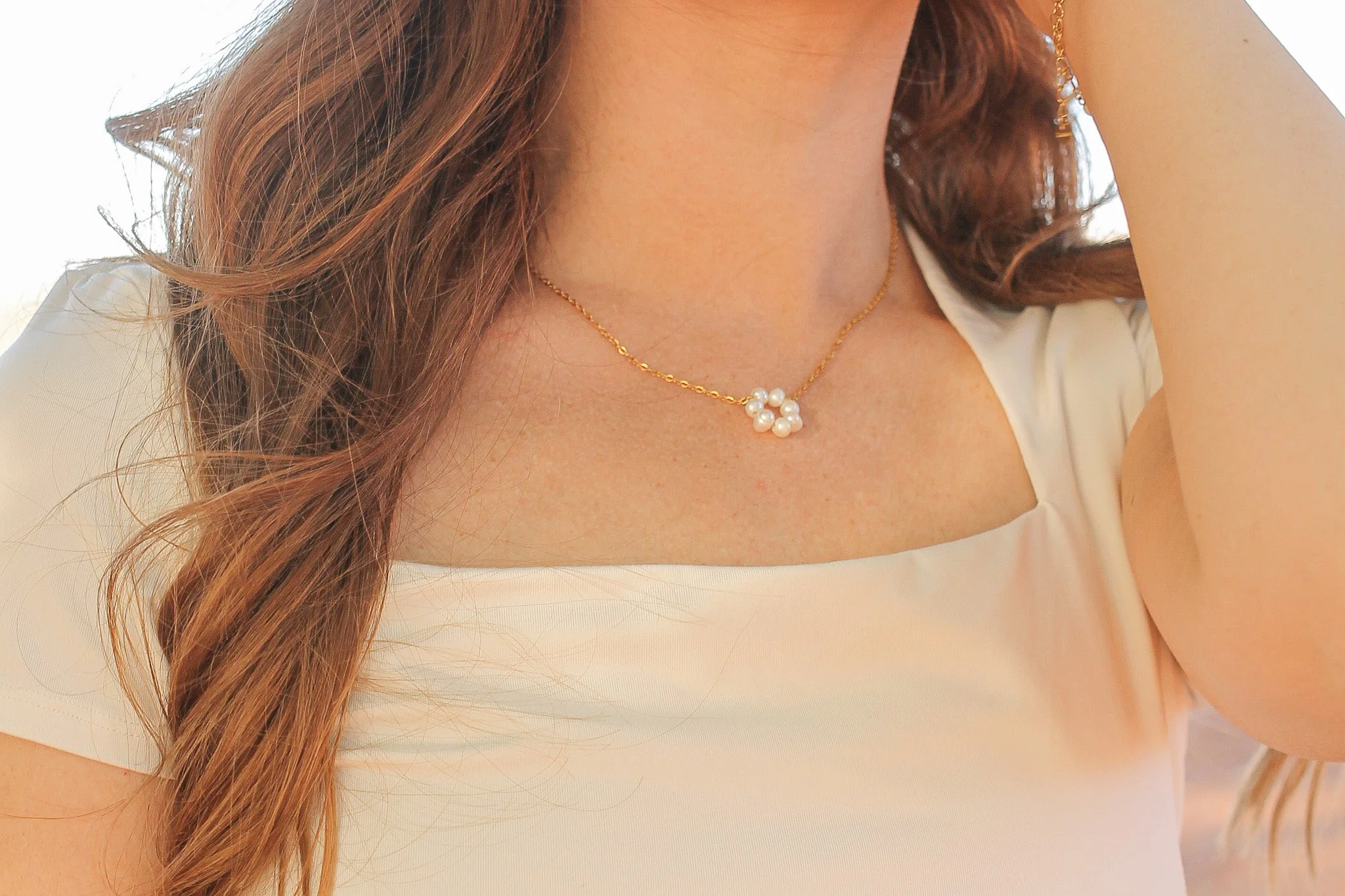 Lucy Necklace in Freshwater Pearl - Image 11