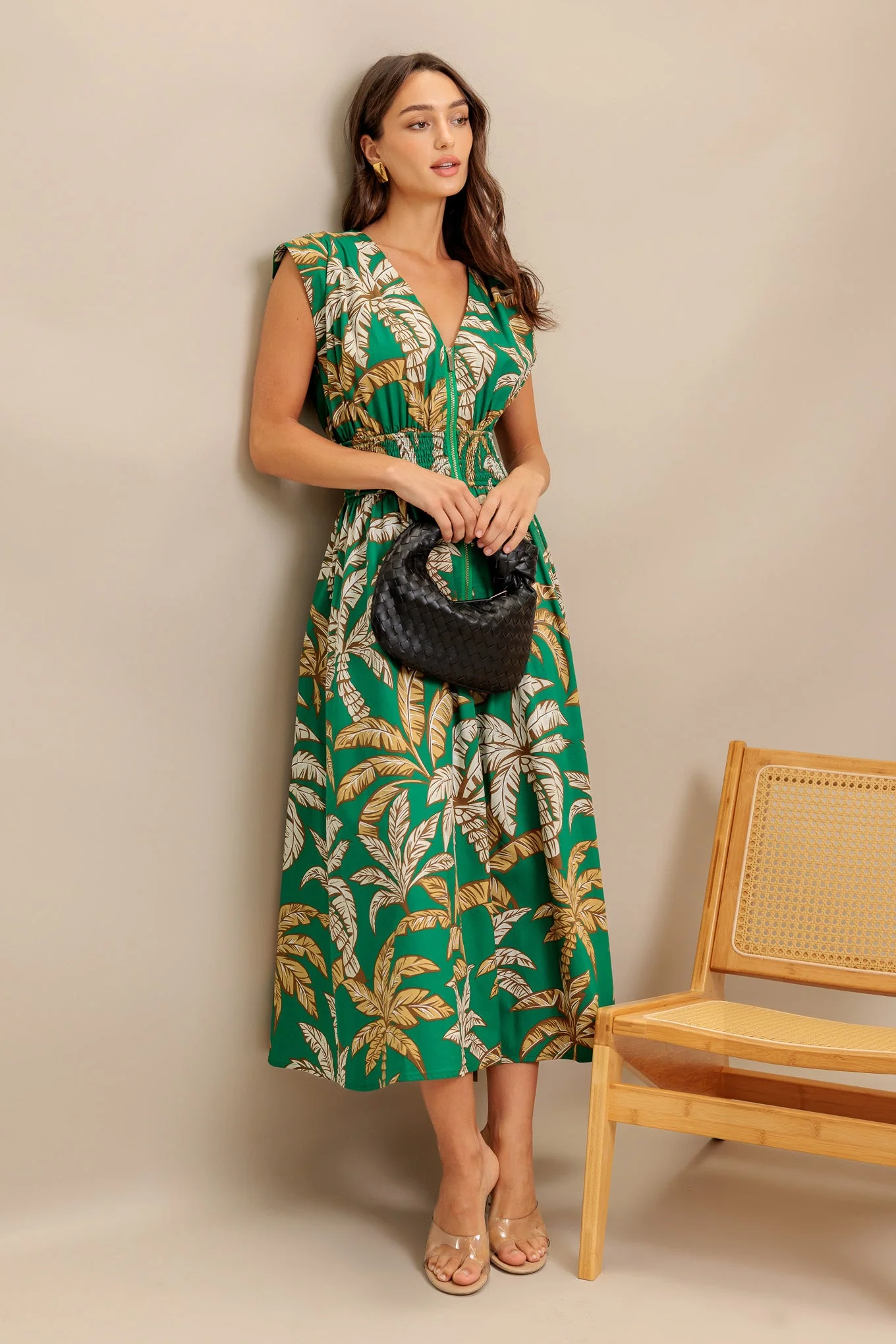 LUSH STILLNESS COTTON MIDI DRESS - Image 3