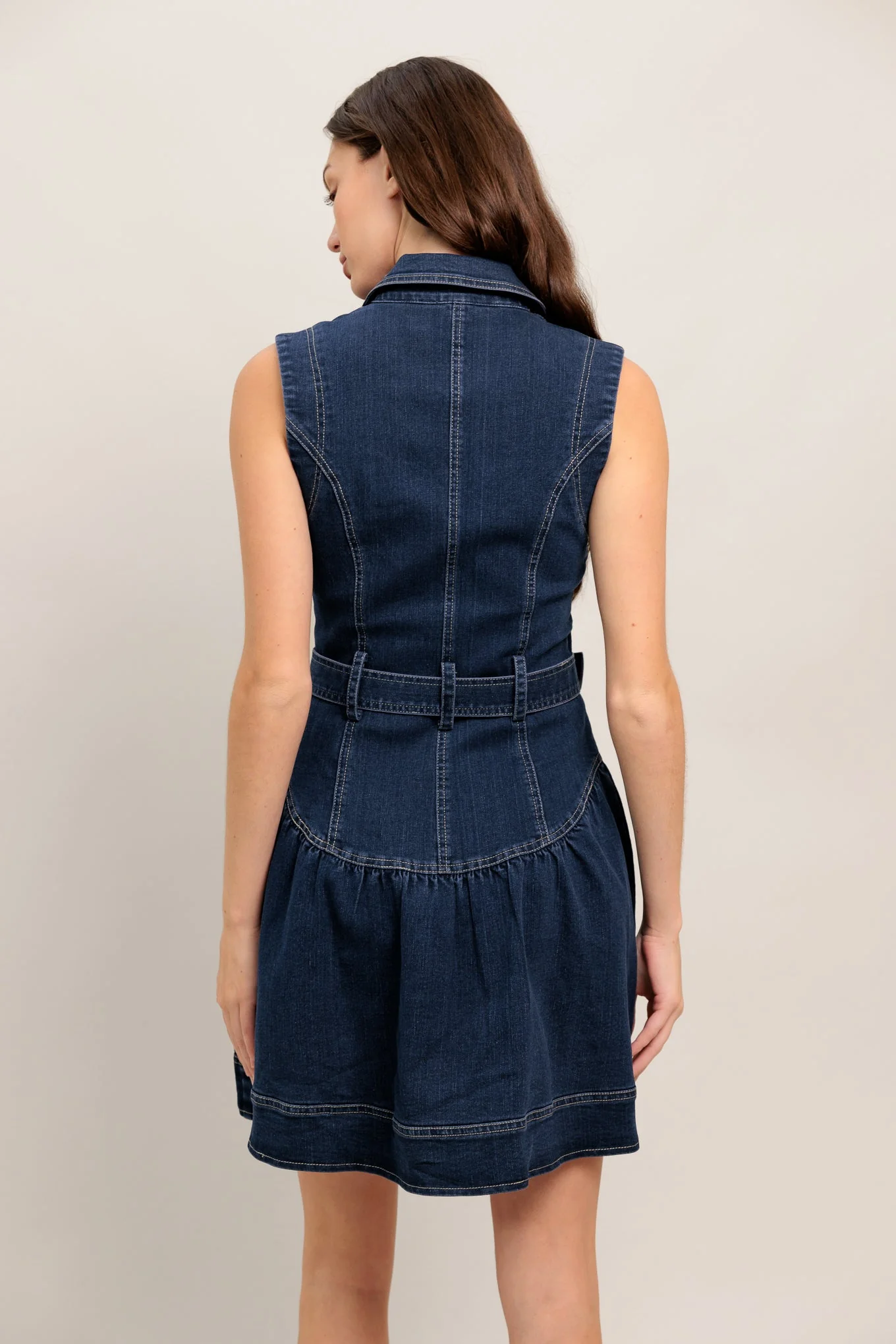 MADE TO FLATTER DENIM MINI DRESS - FINAL SALE - Image 2