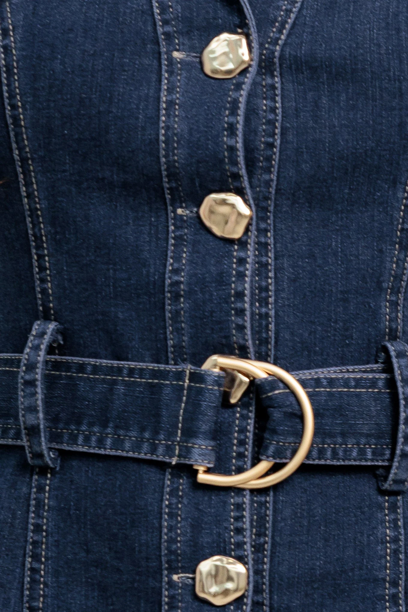 MADE TO FLATTER DENIM MINI DRESS - FINAL SALE - Image 9