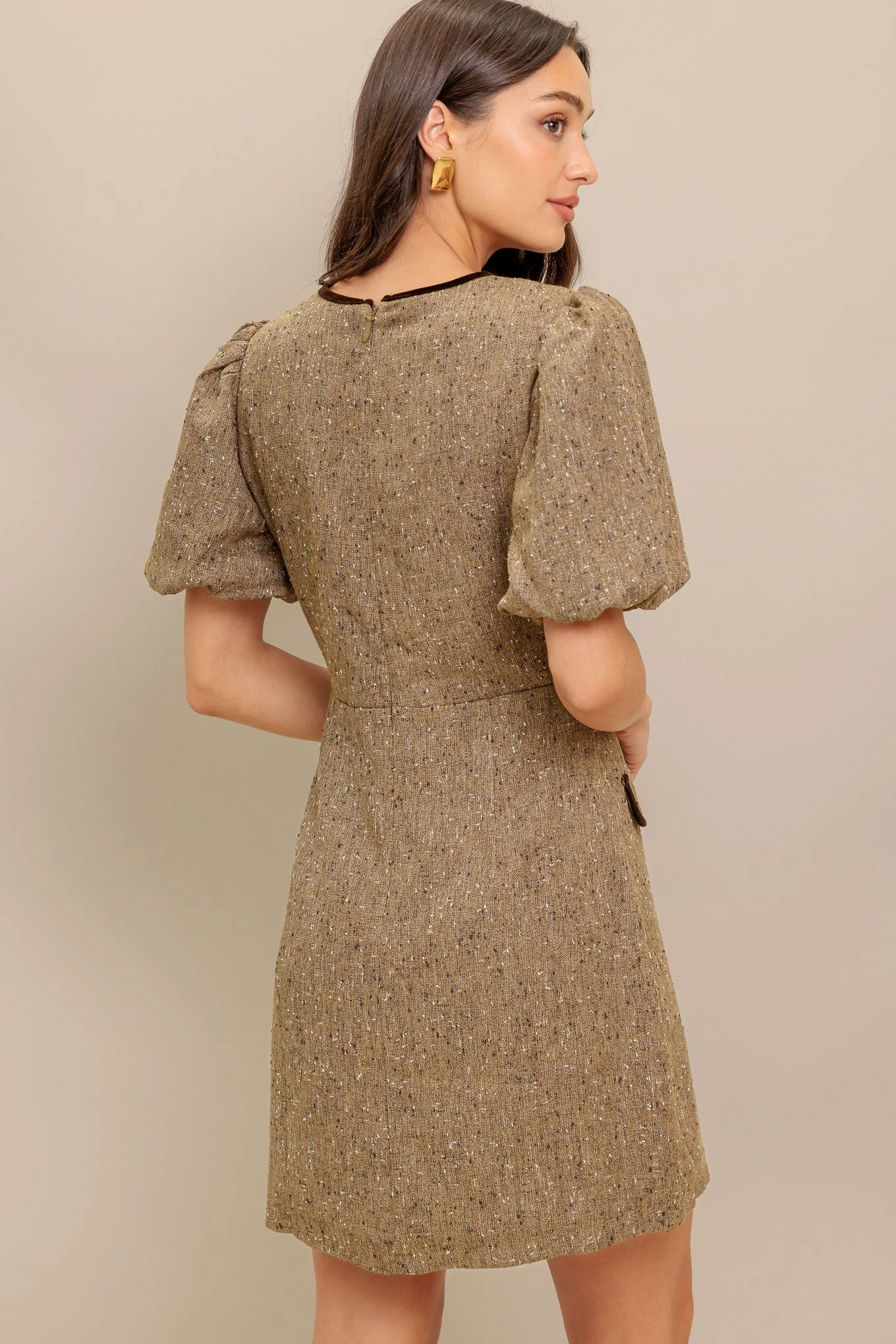 MADEMOISELLE MODE TWEED MINI DRESS - FINAL SALE - Image 4
