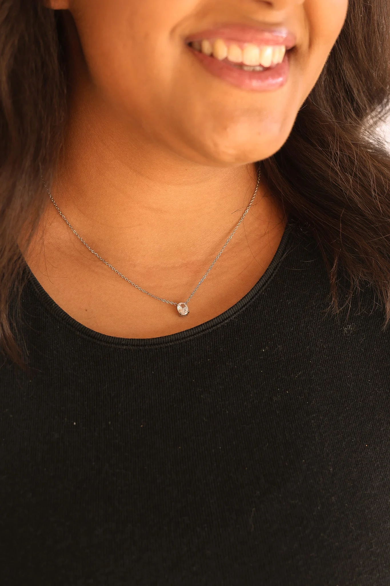 Mary Crystal Drop Necklace - Image 6