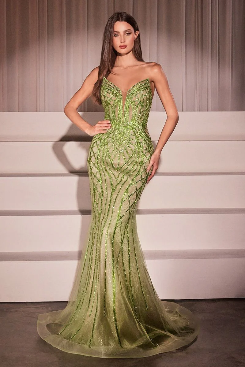 MAXWELL GOWN - CRYSTAL STRAPLESS EMBELLISHED MERMAID GOWN - Image 11