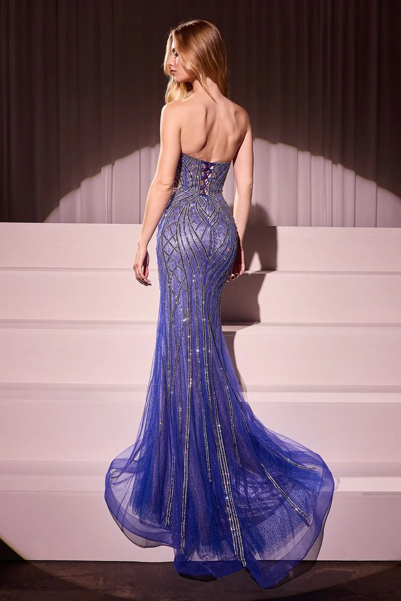 MAXWELL GOWN - CRYSTAL STRAPLESS EMBELLISHED MERMAID GOWN - Image 12