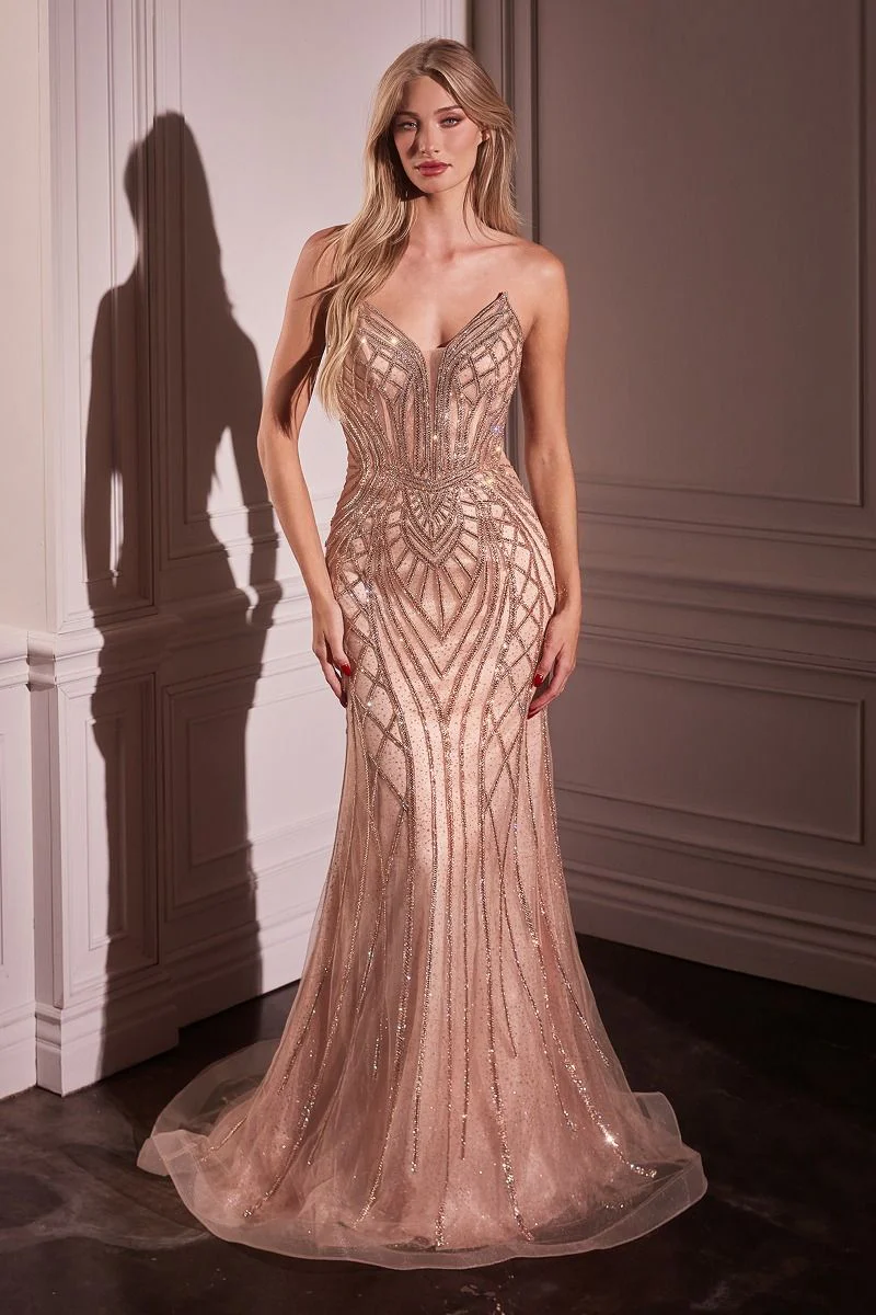 MAXWELL GOWN - CRYSTAL STRAPLESS EMBELLISHED MERMAID GOWN - Image 15